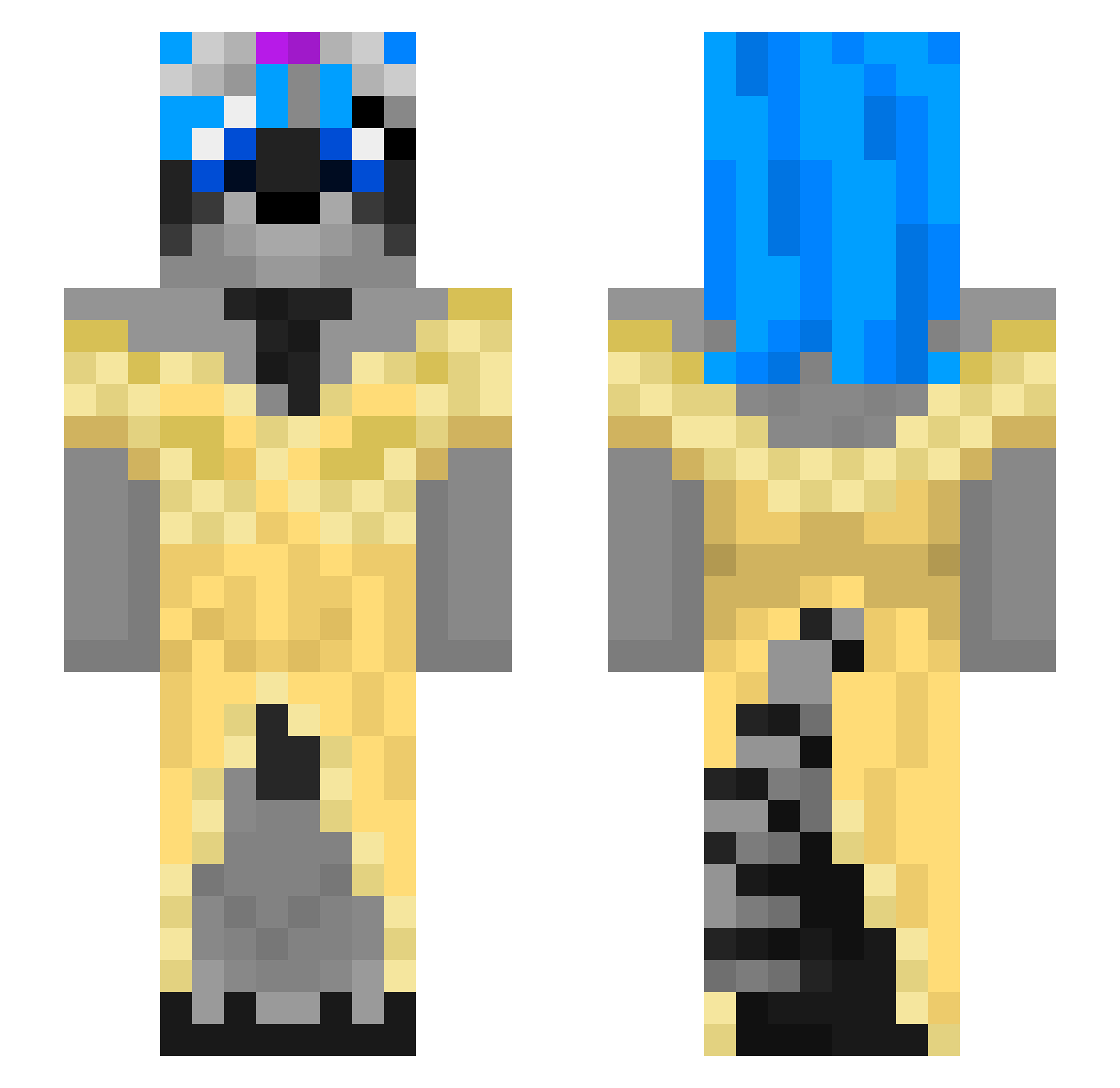 poisonsparks Minecraft skin, front and back view