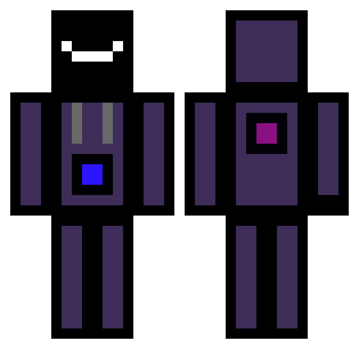 SodaGumTea22456 Minecraft skin, front and back view