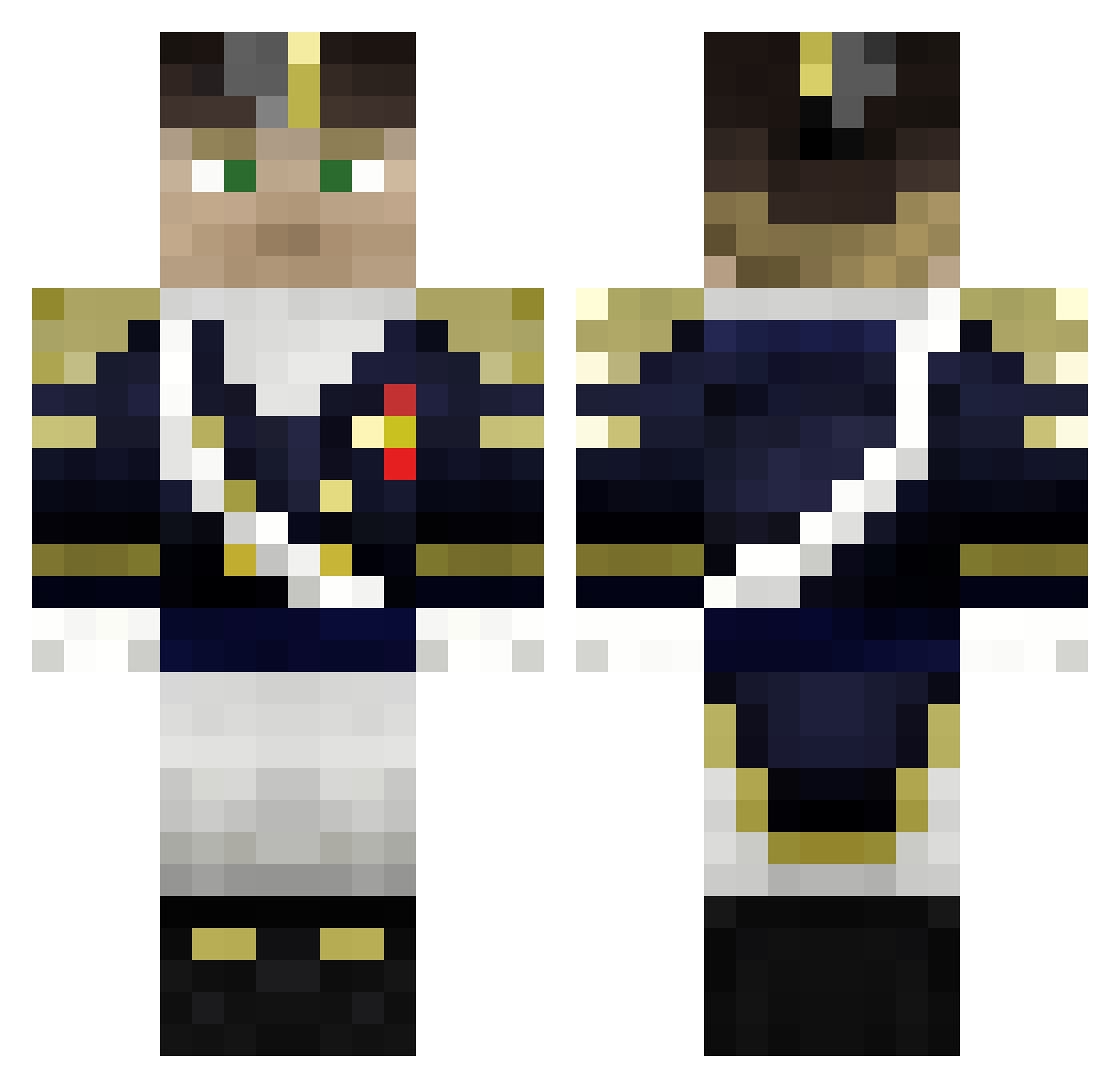 vonHildesheim Minecraft skin, front and back view