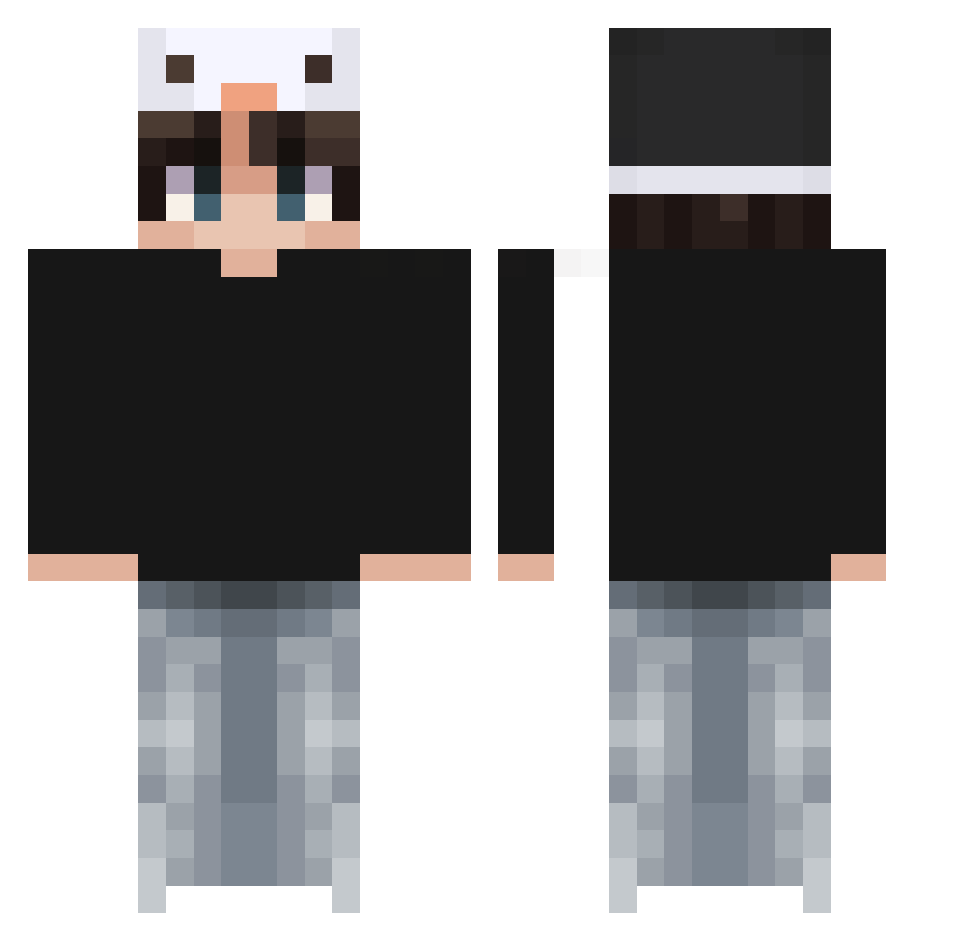 Gabo0W0 Minecraft skin, front and back view