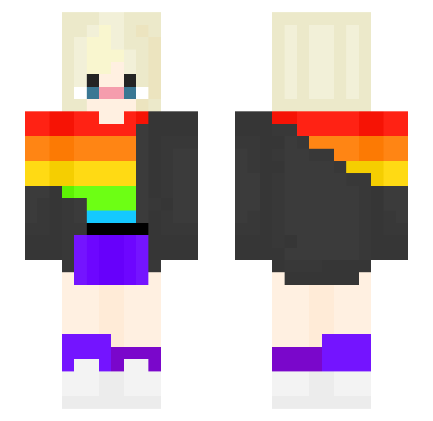 Rosalie6314 Minecraft skin, front and back view