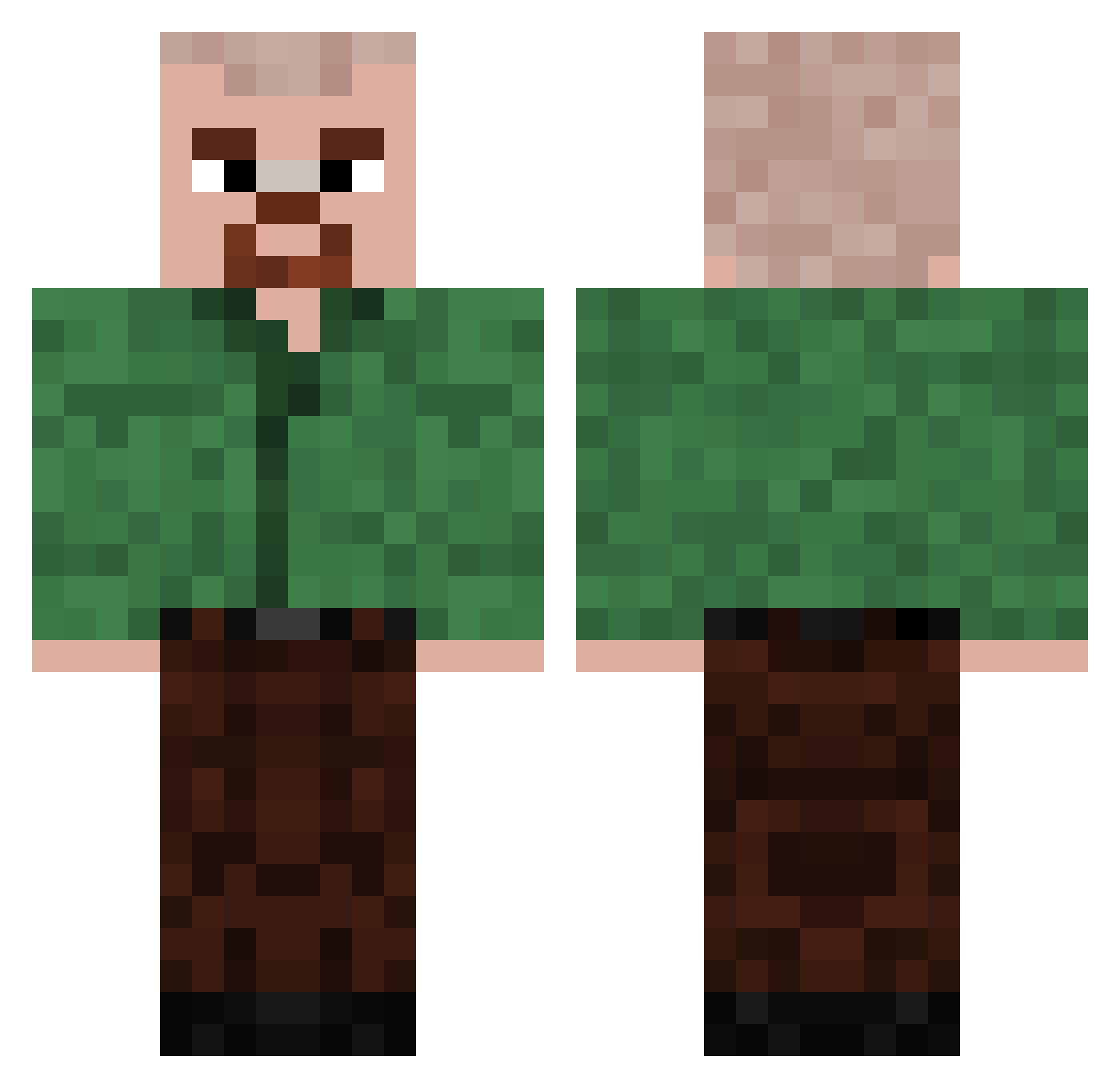 Jony_Cz Minecraft skin, front and back view