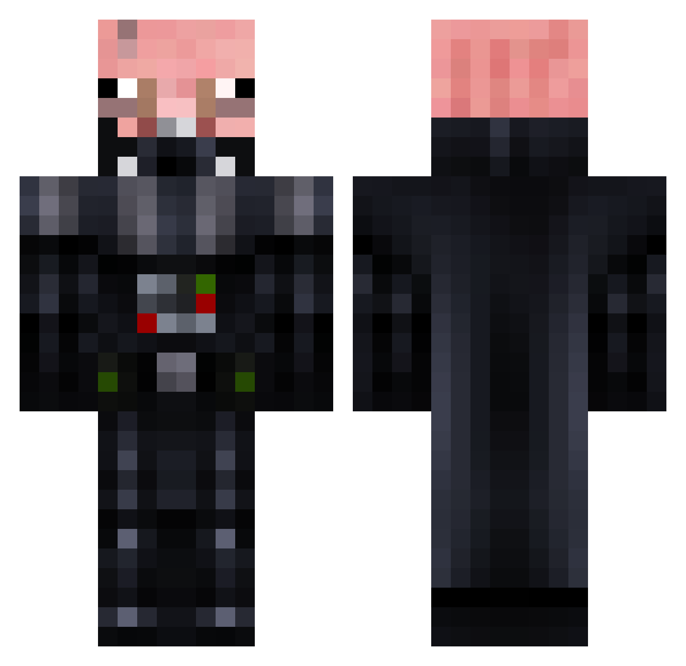 ranbizo Minecraft skin, front and back view