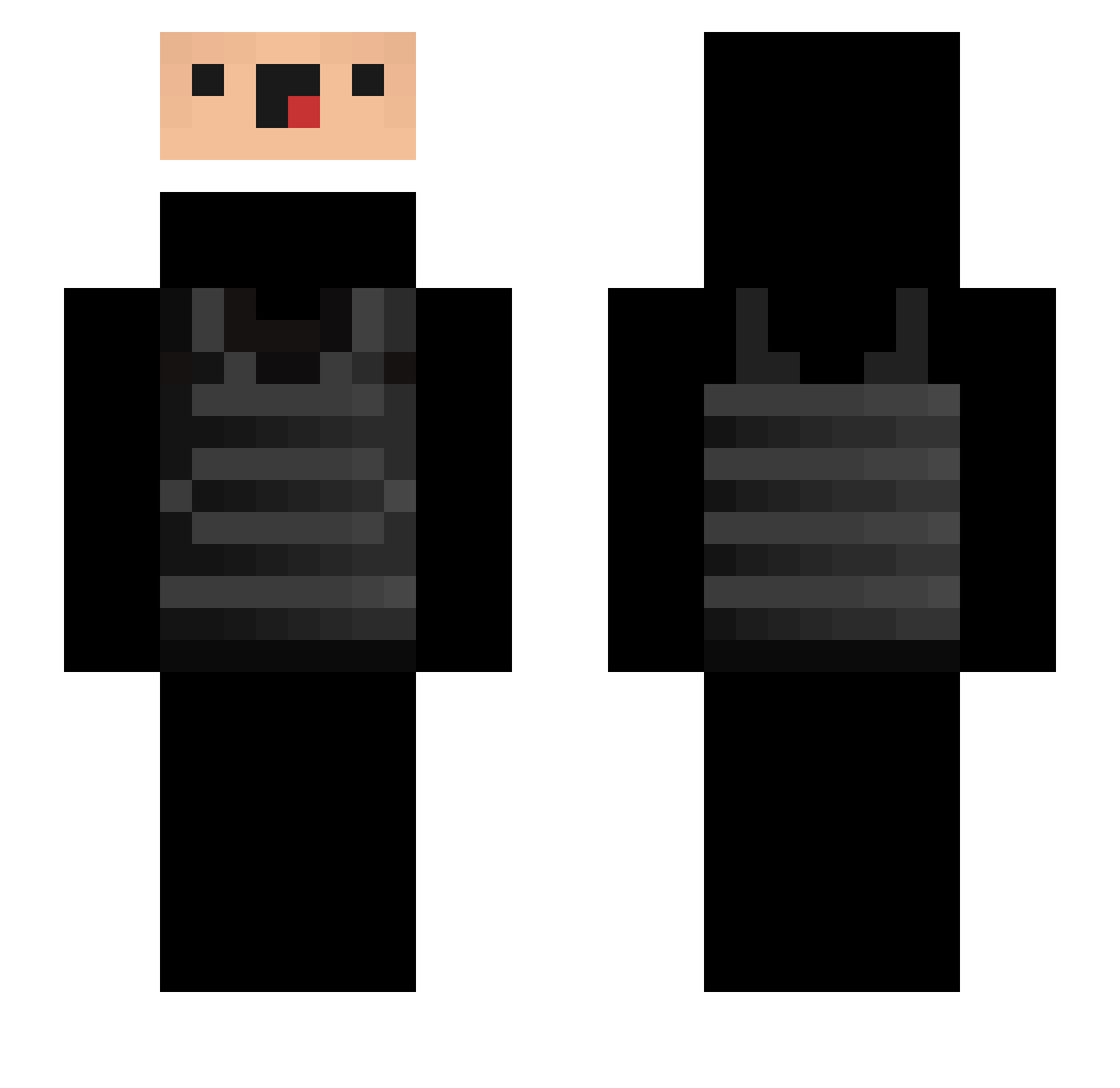 IlPescqtore Minecraft skin, front and back view