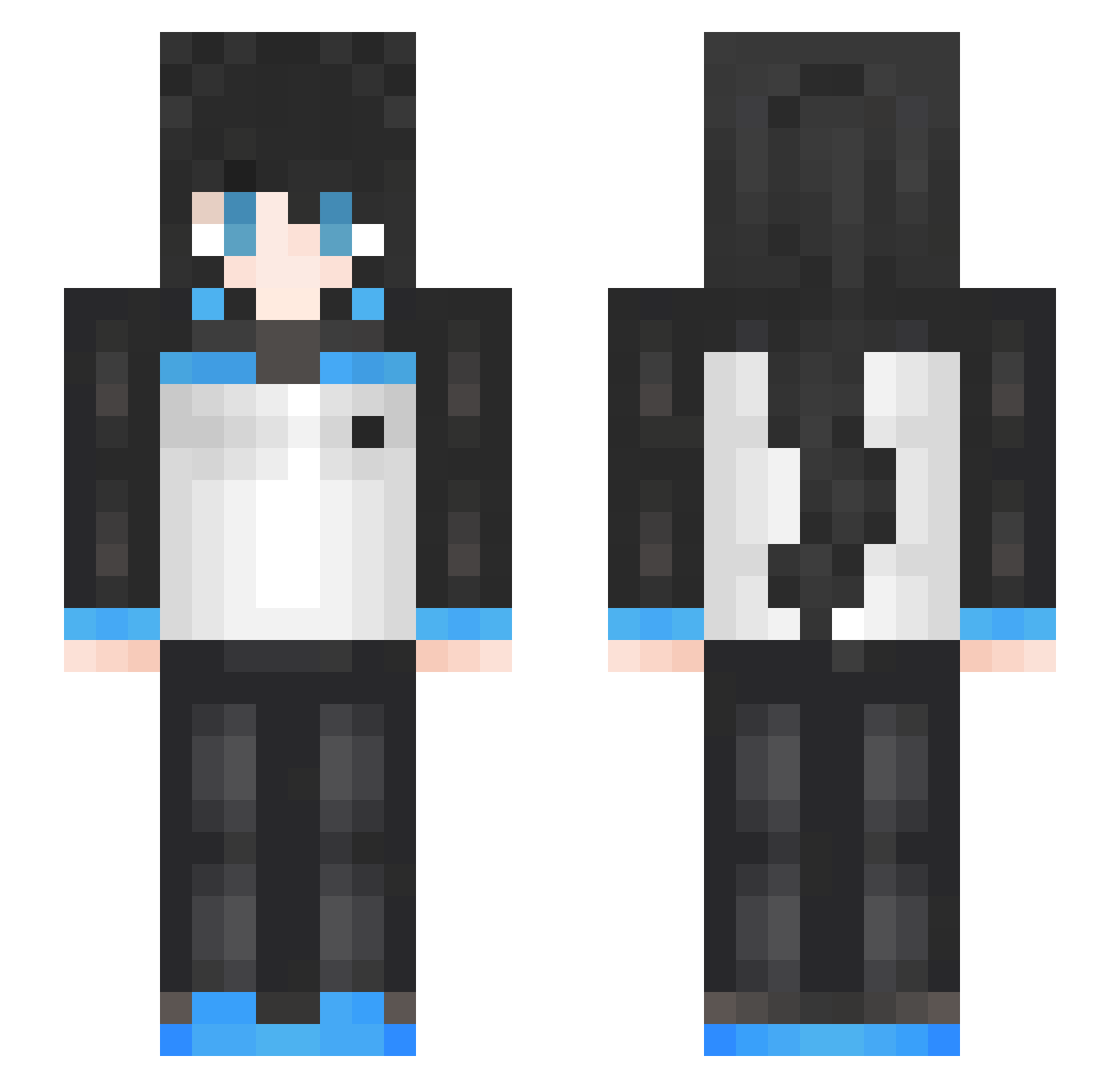 Lynability Minecraft skin, front and back view