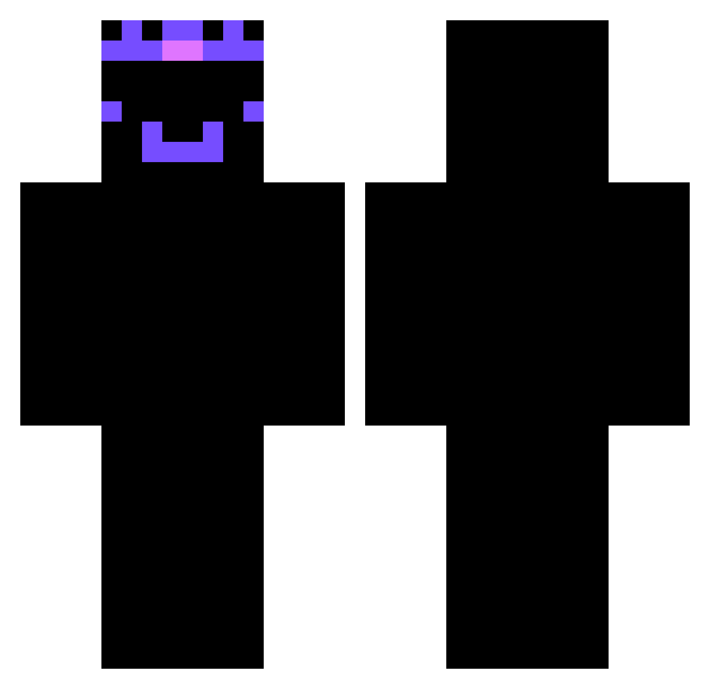 Void_x13 Minecraft skin, front and back view