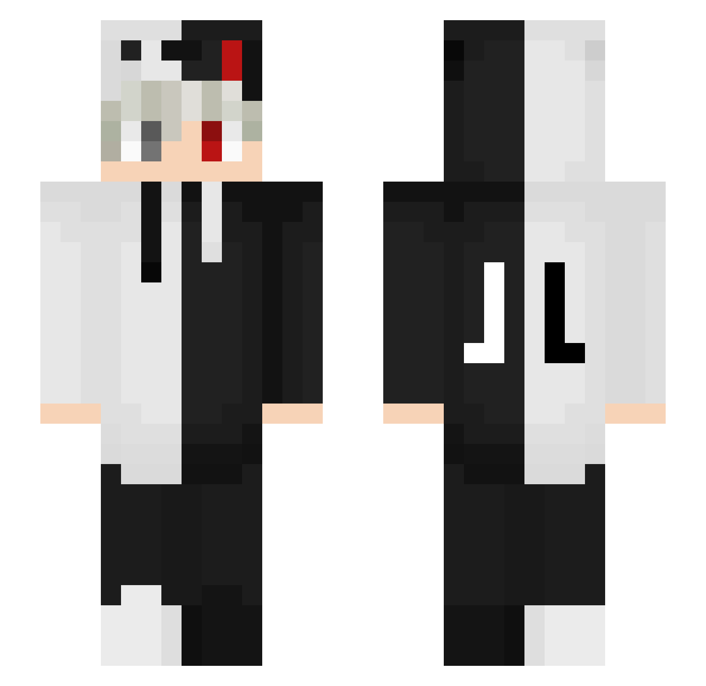 LumizYT Minecraft skin, front and back view