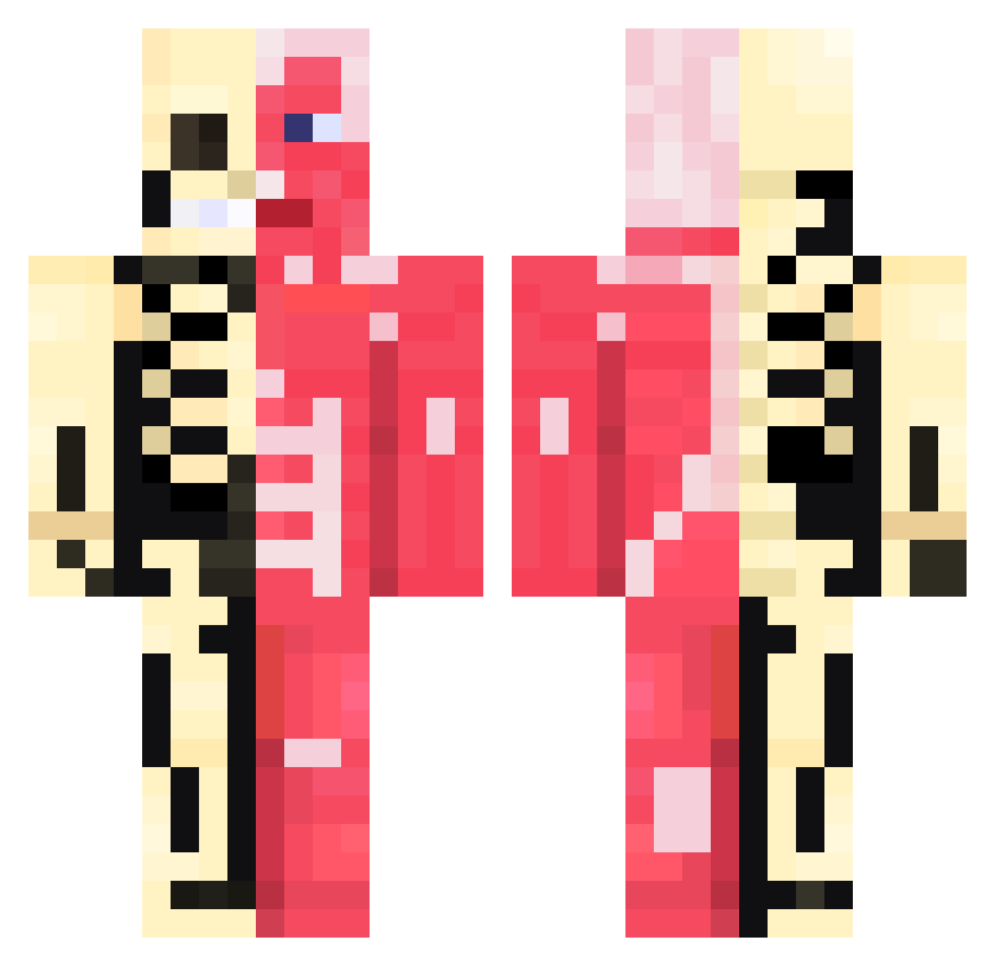BACKPAIN_888 Minecraft skin, front and back view