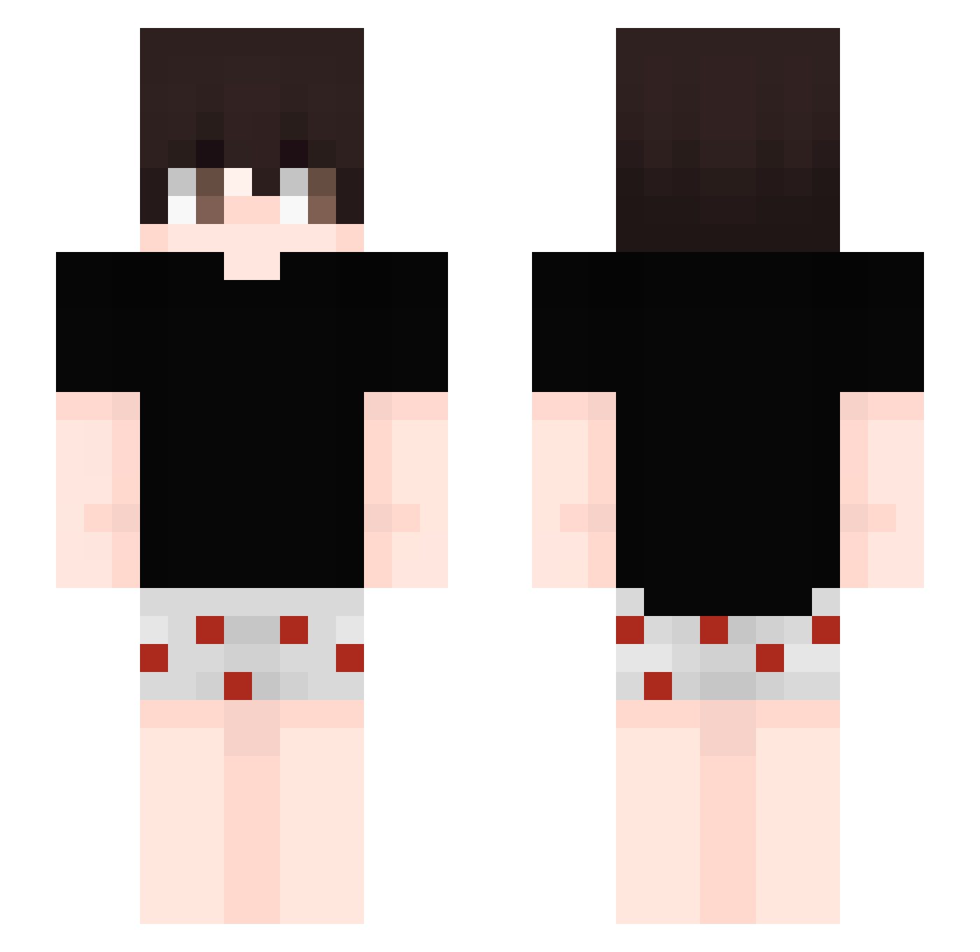 KiwiQG Minecraft skin, front and back view