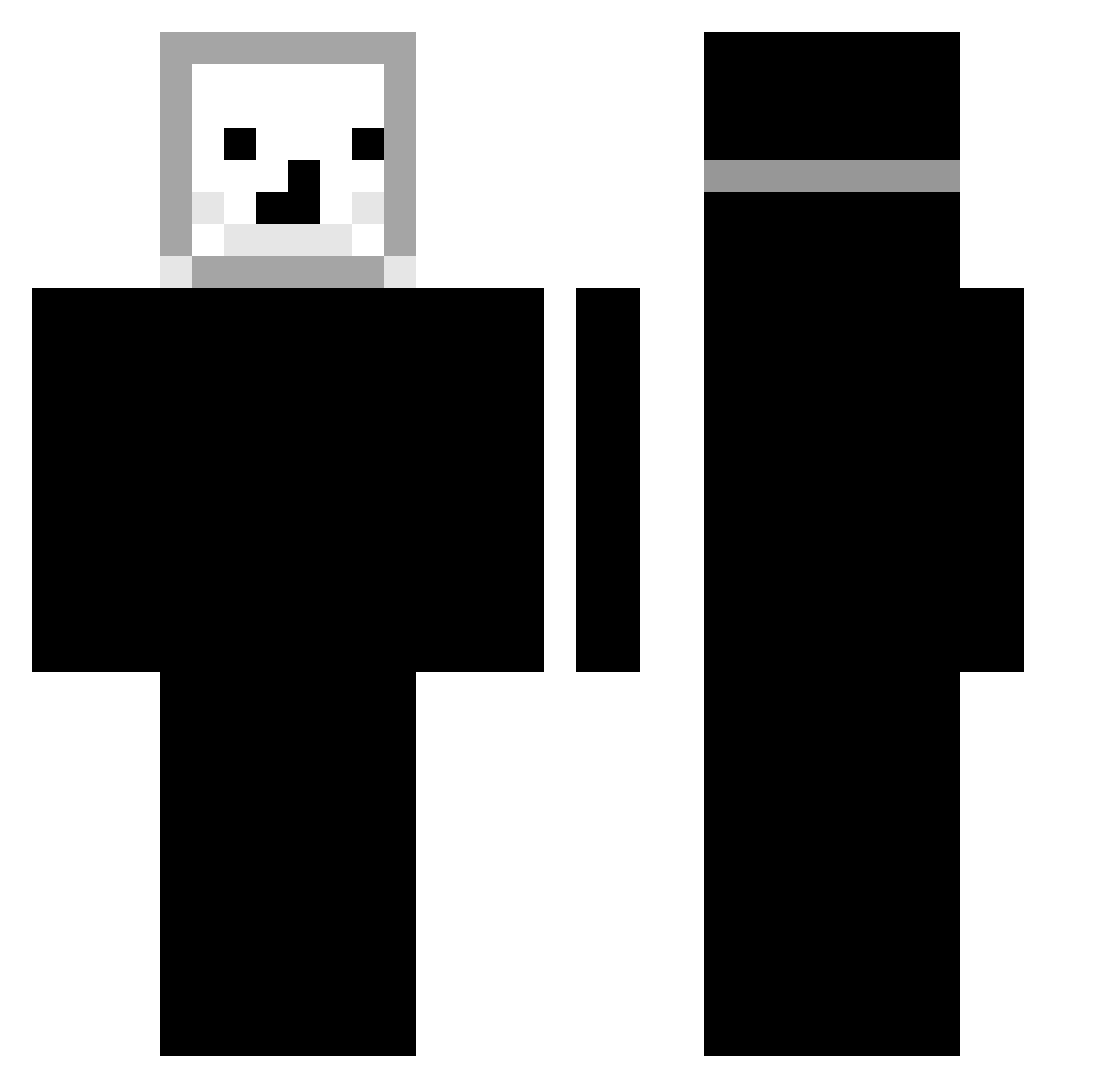 EkimDino Minecraft skin, front and back view