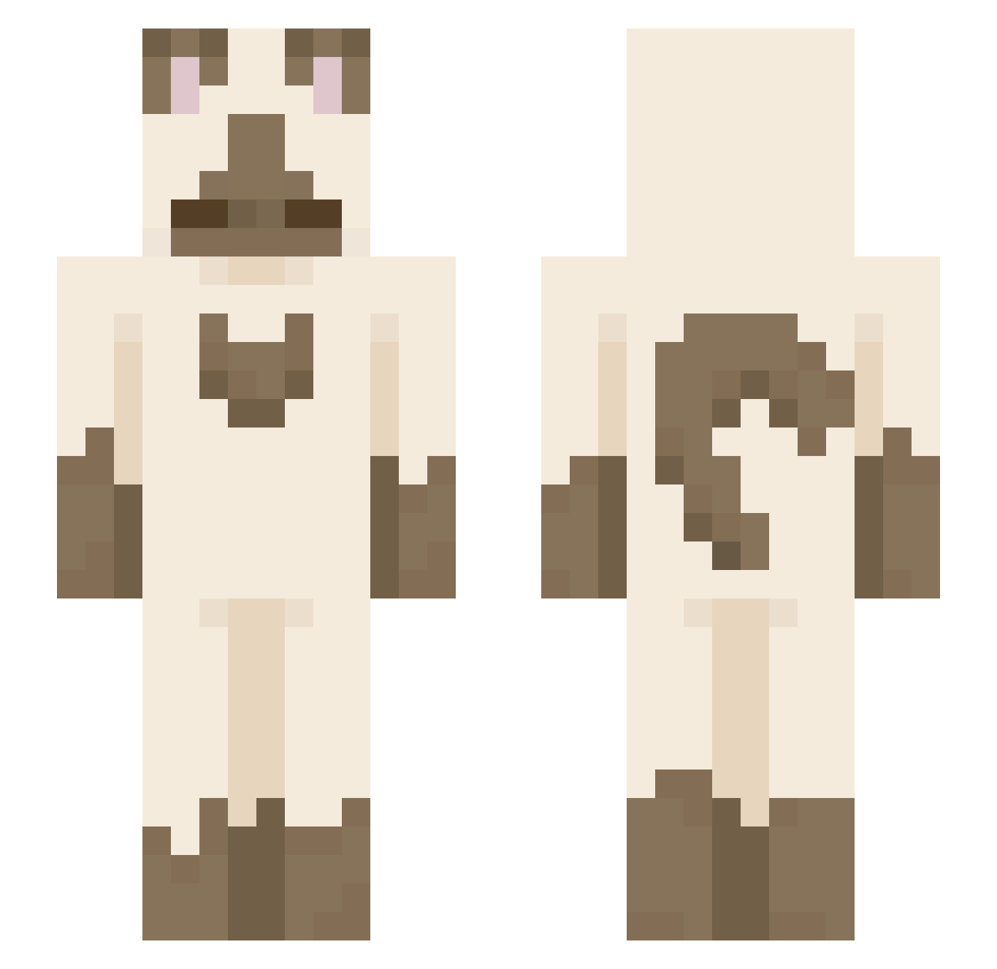 kermajuustoveiko Minecraft skin, front and back view