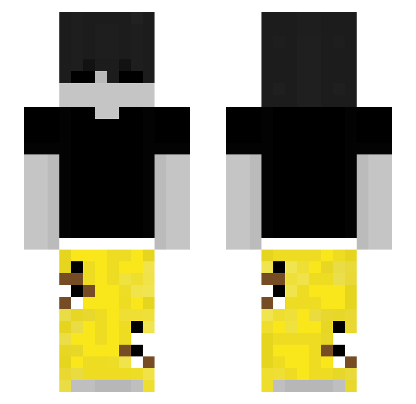 Dyll08 Minecraft skin, front and back view