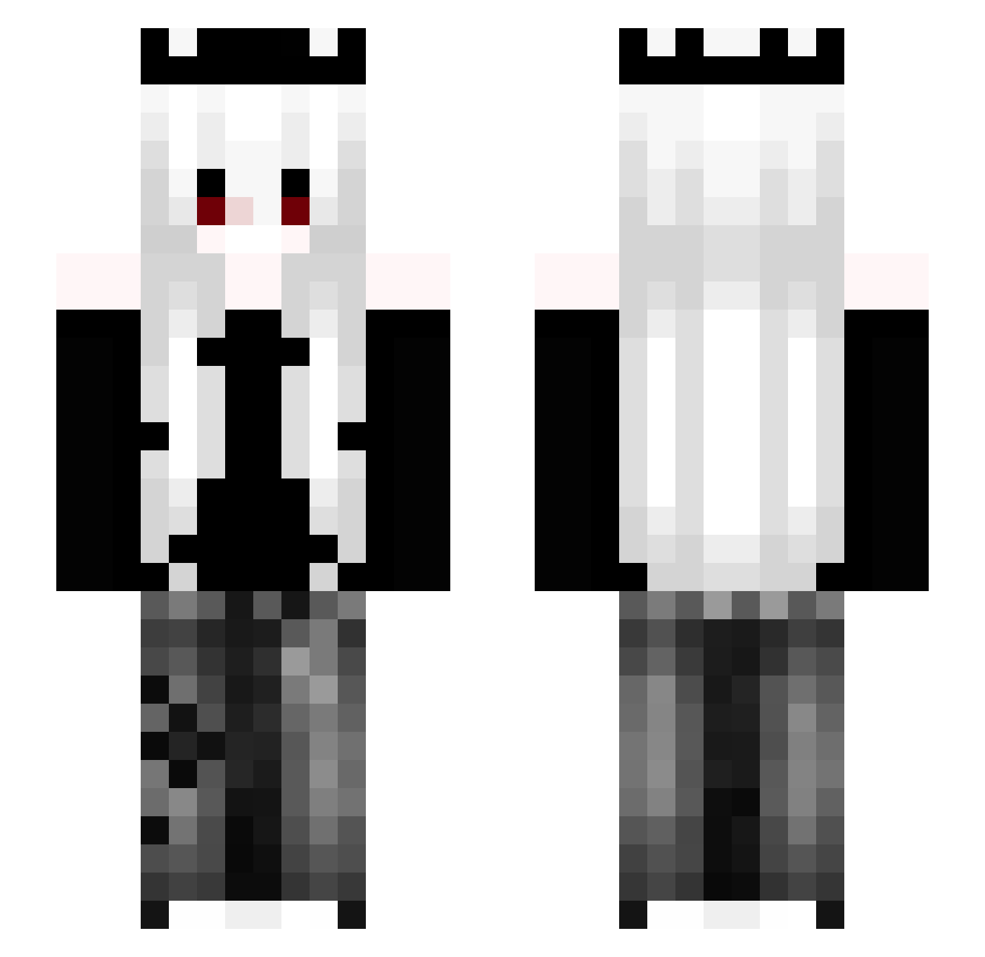 Morraelium Minecraft skin, front and back view