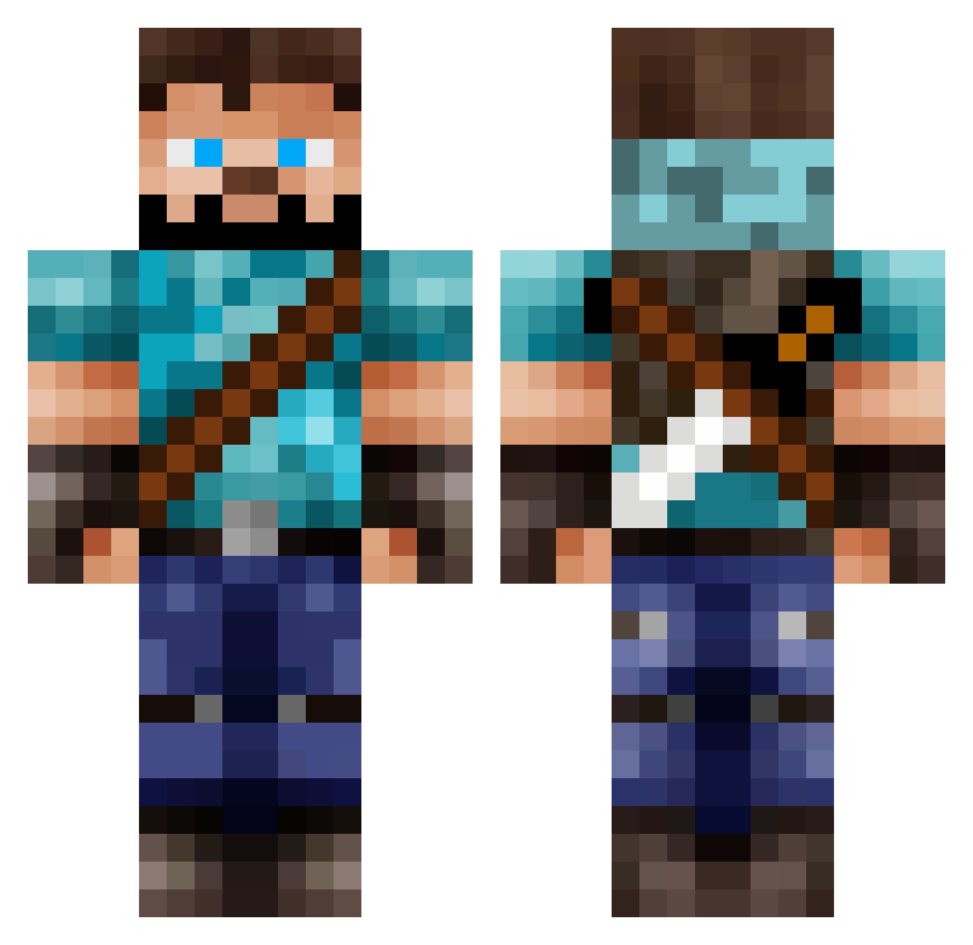 Ender__Raptor Minecraft skin, front and back view