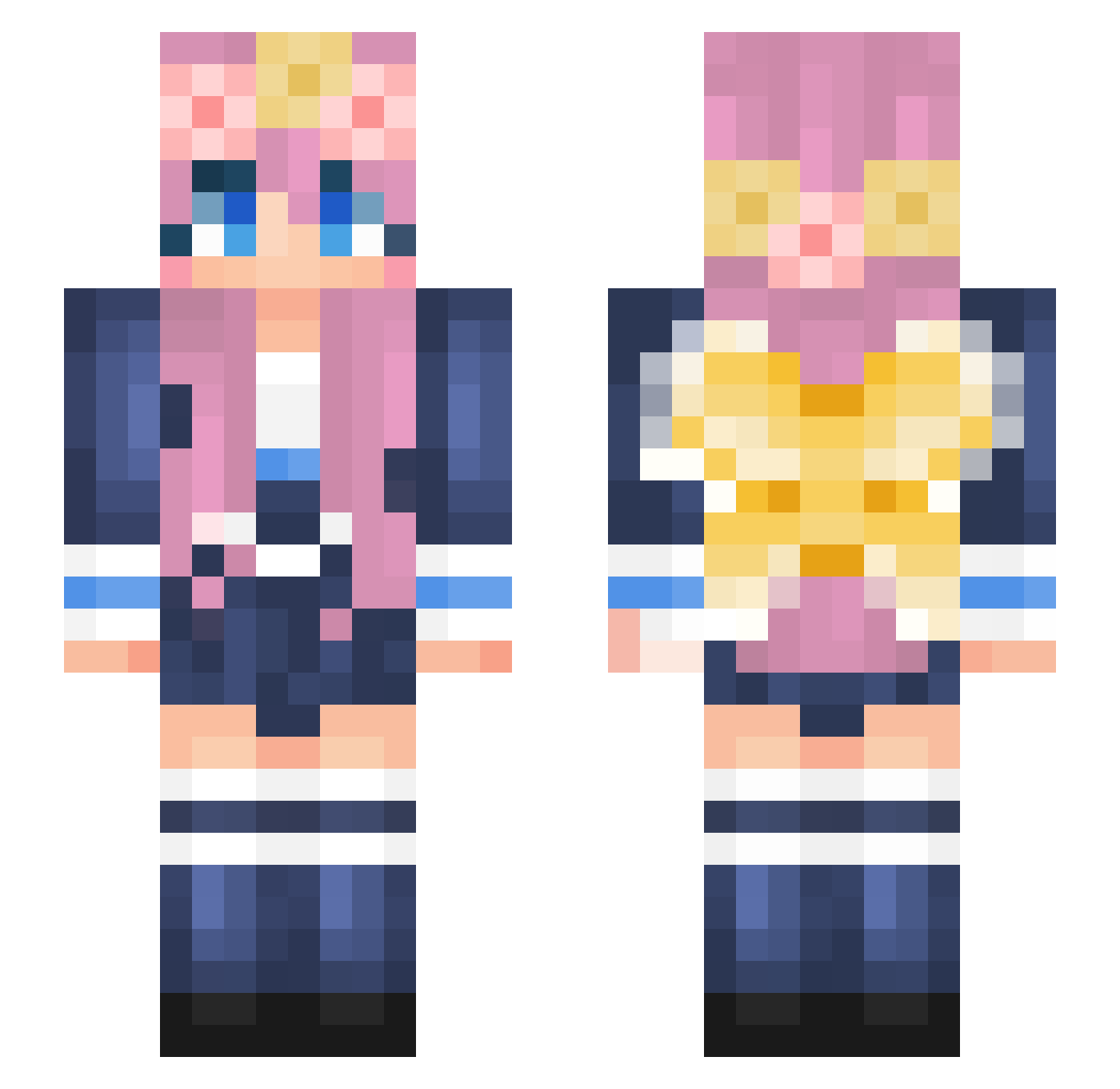 cutestjen Minecraft skin, front and back view