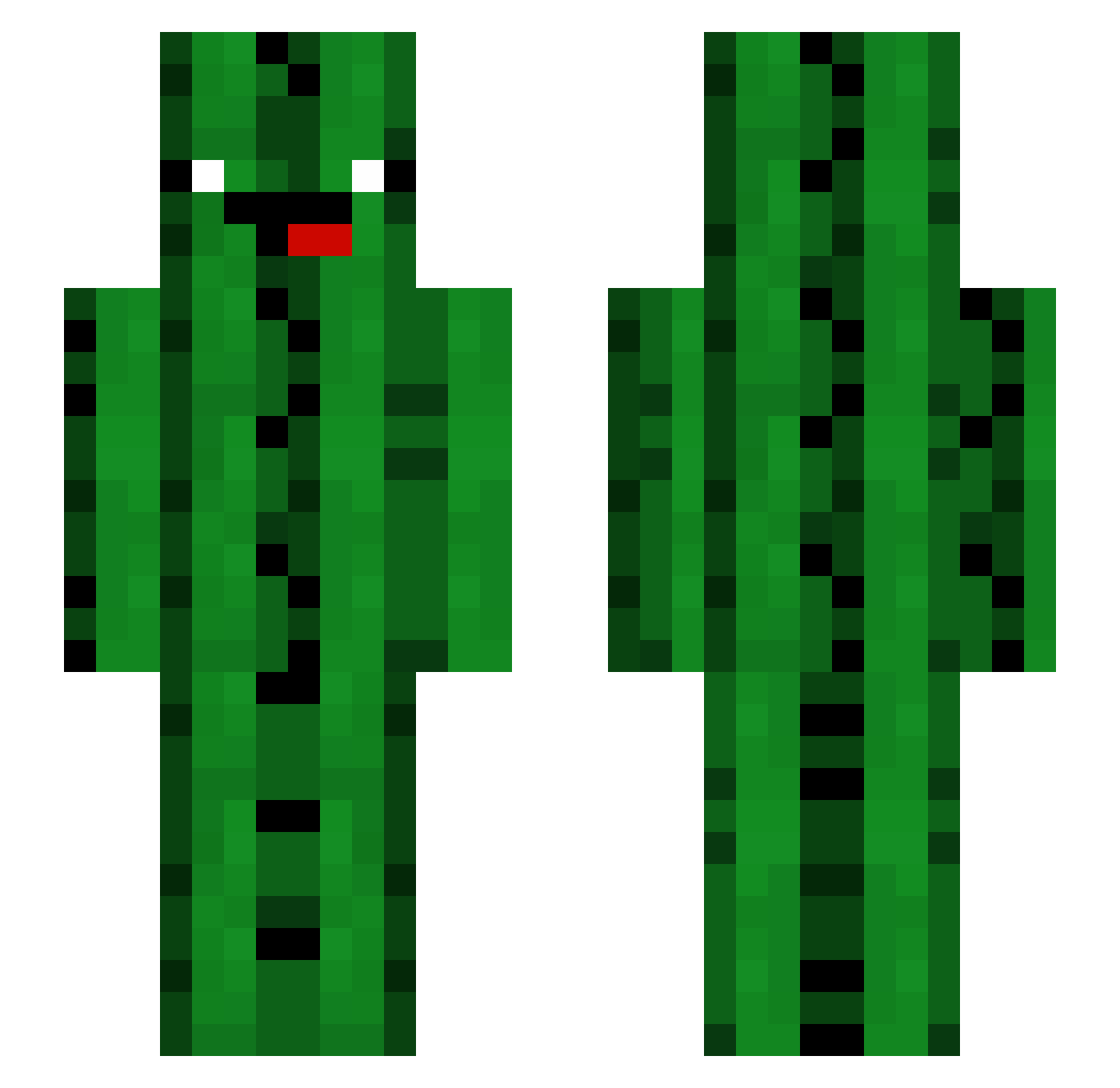 Vmazoo Minecraft skin, front and back view