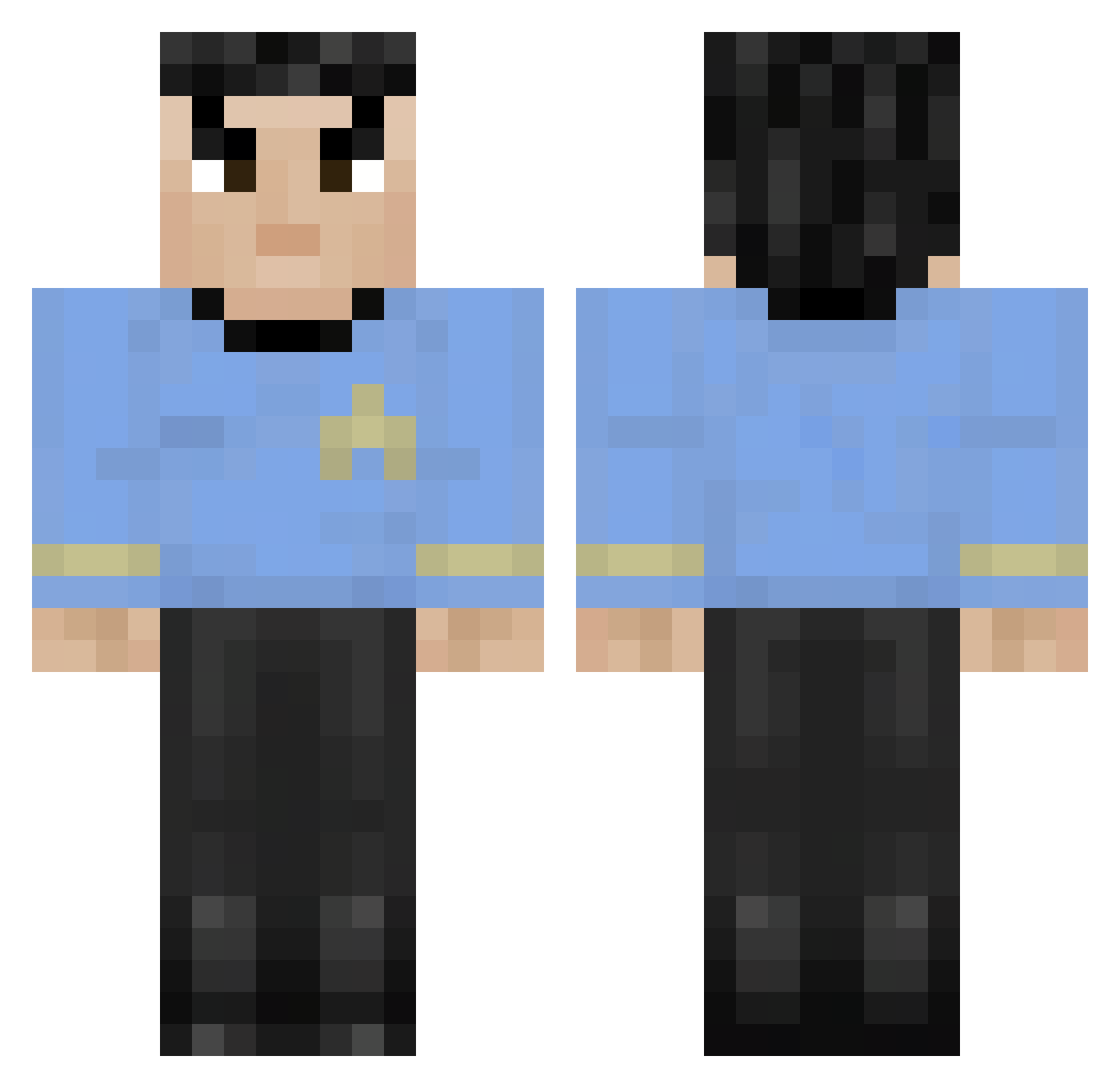 jamiroquai_ Minecraft skin, front and back view