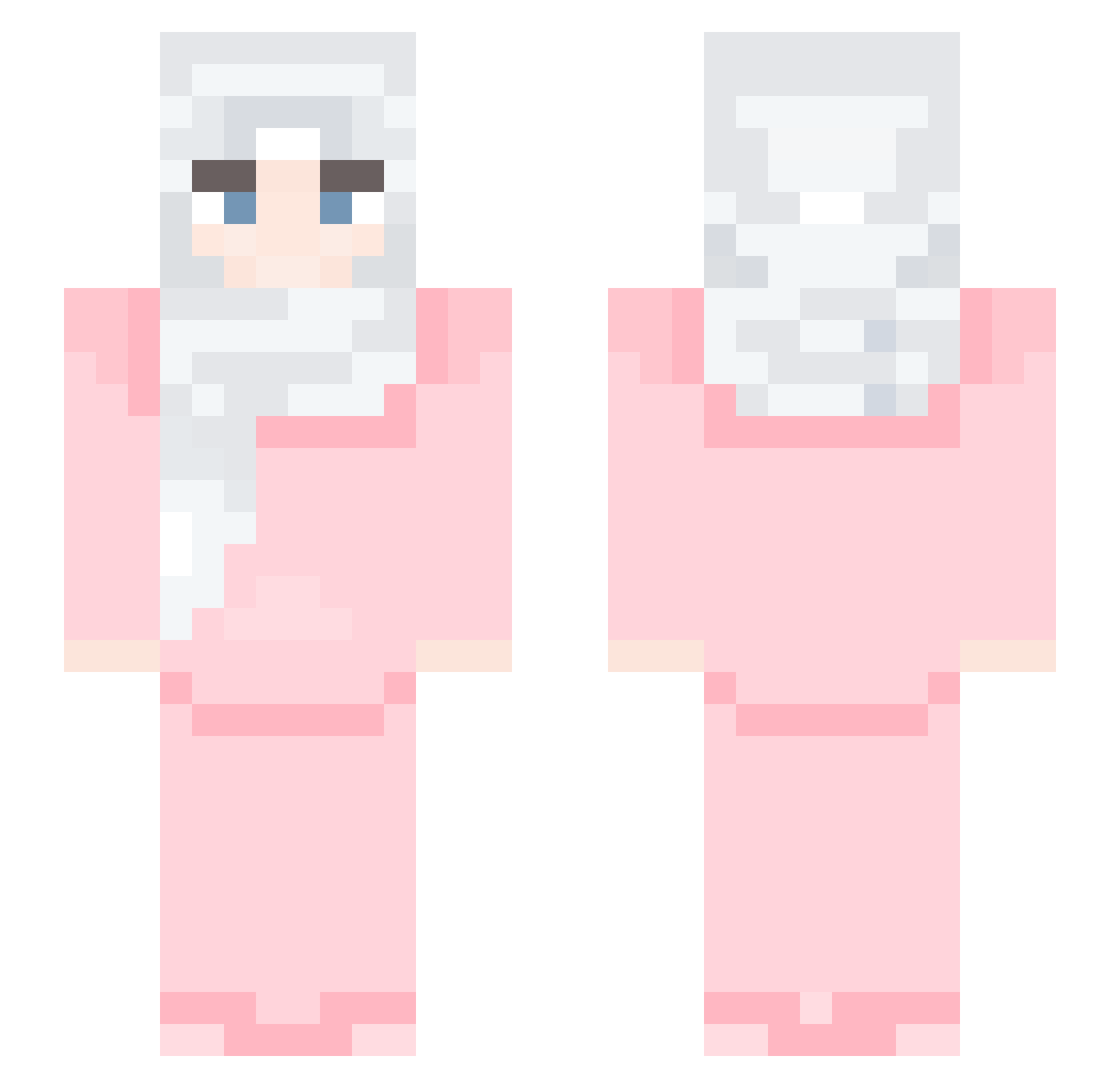 ICHBINEEEEEDIX Minecraft skin, front and back view