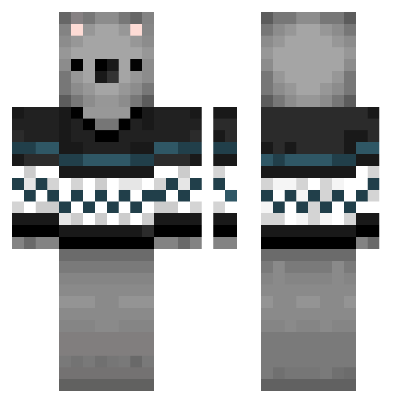 ExoSodaaa Minecraft skin, front and back view