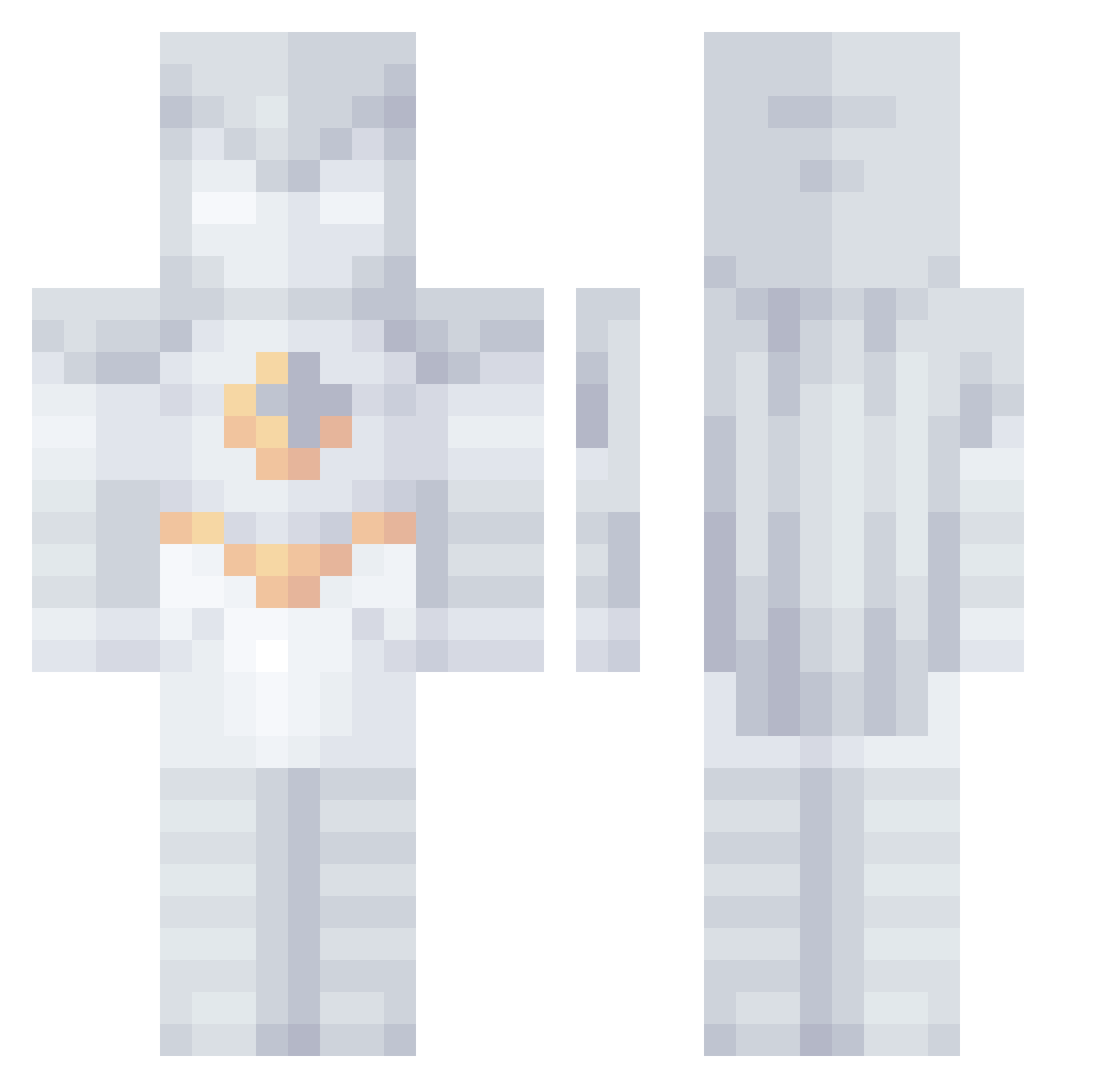 PoorZach Minecraft skin, front and back view