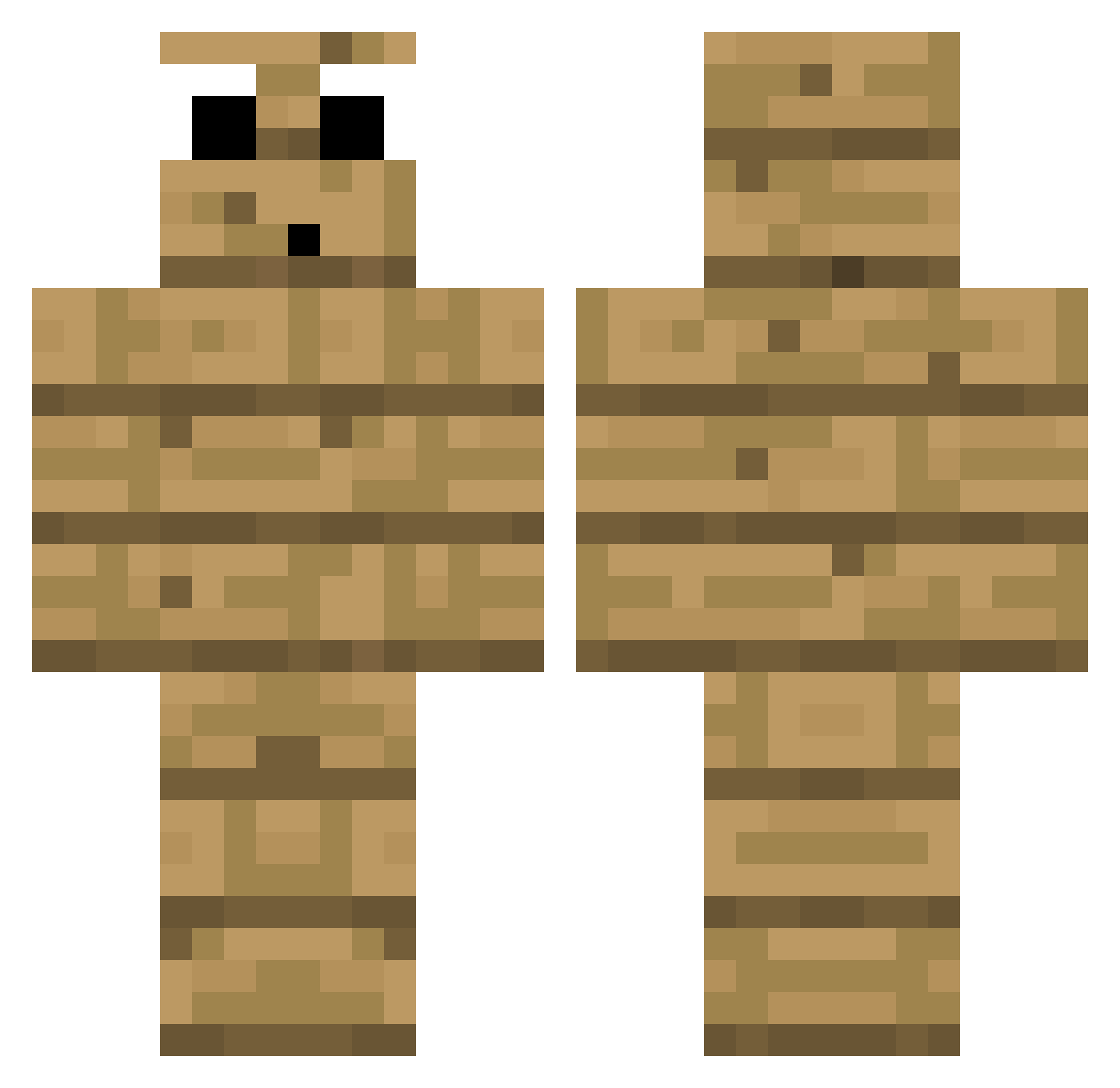 Decci101 Minecraft skin, front and back view