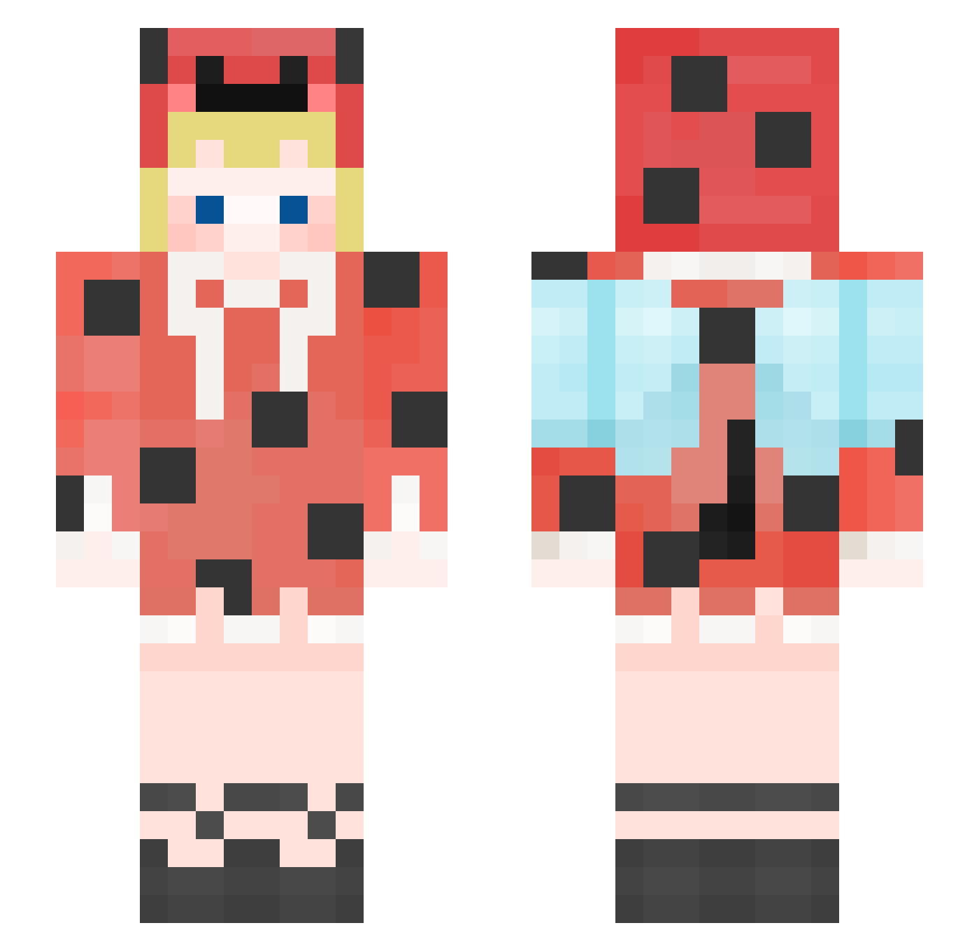 GBuillder Minecraft skin, front and back view