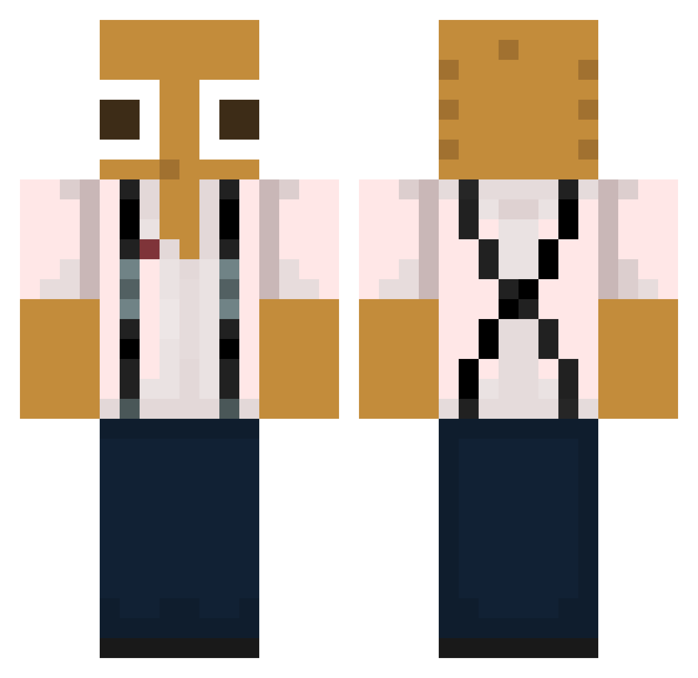 chibuger925 Minecraft skin, front and back view