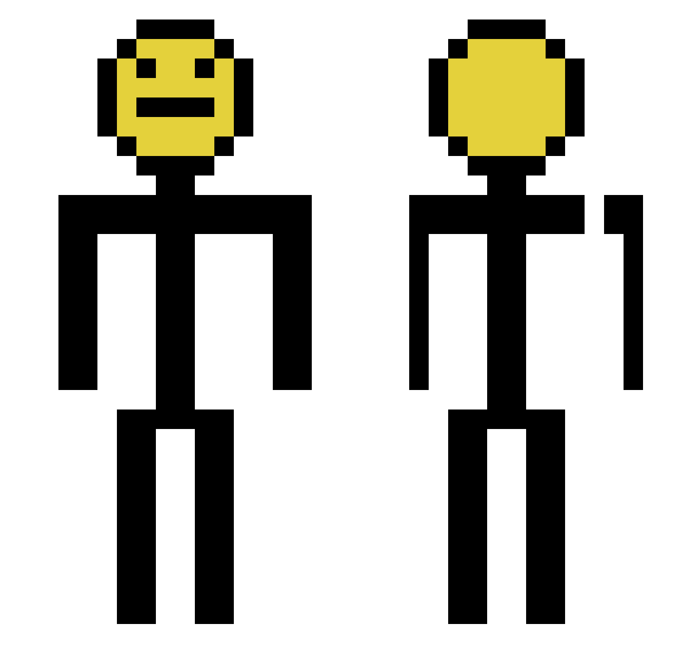 Saggybum Minecraft skin, front and back view