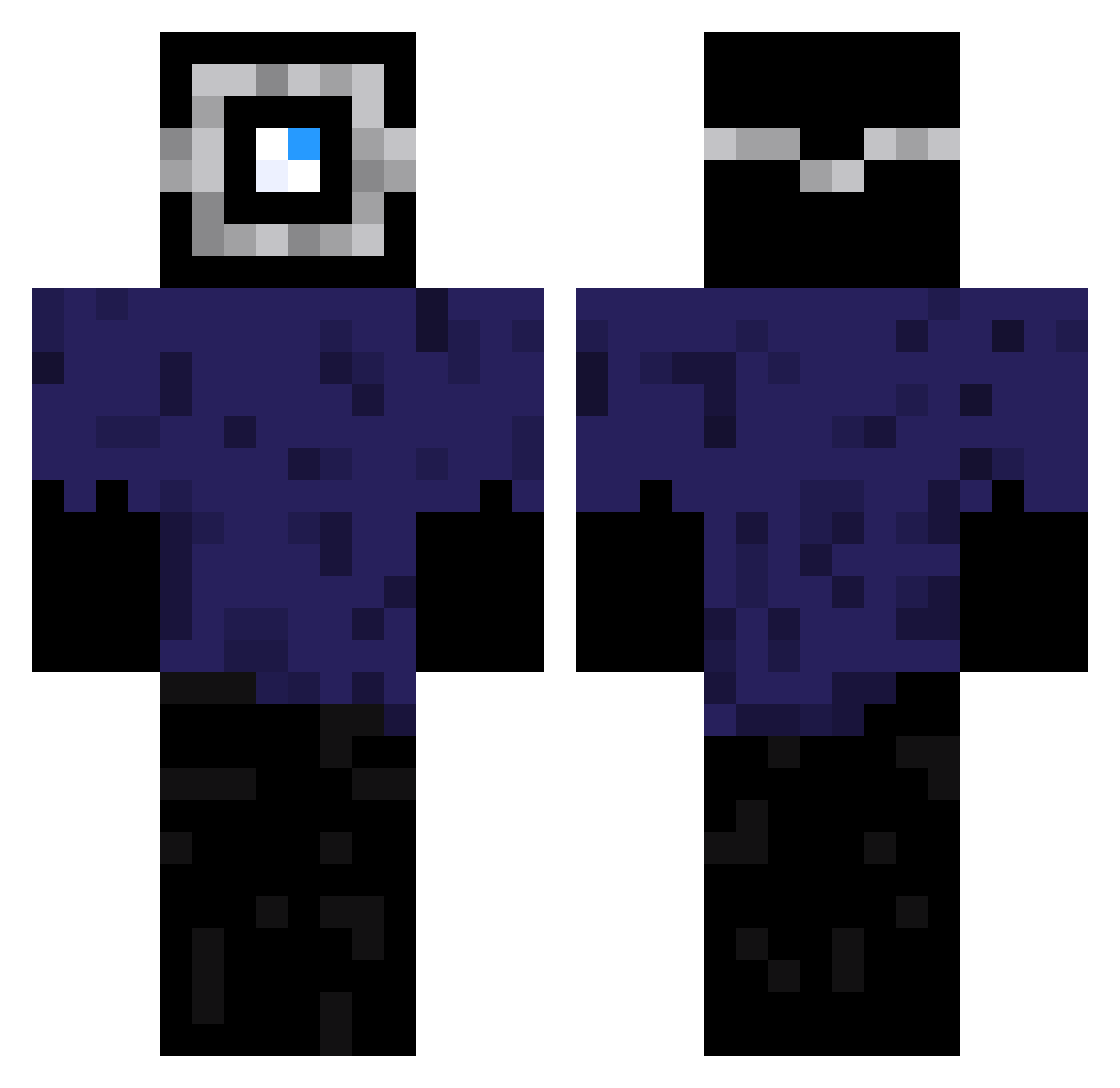 ppsd127 Minecraft skin, front and back view