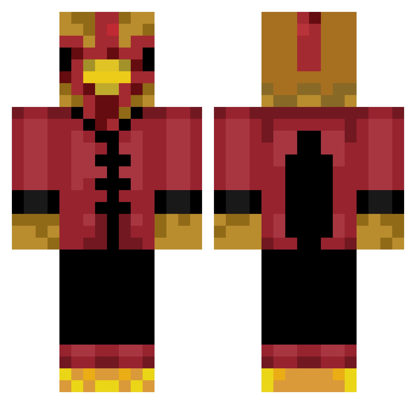 BigOl_D Minecraft skin, front and back view