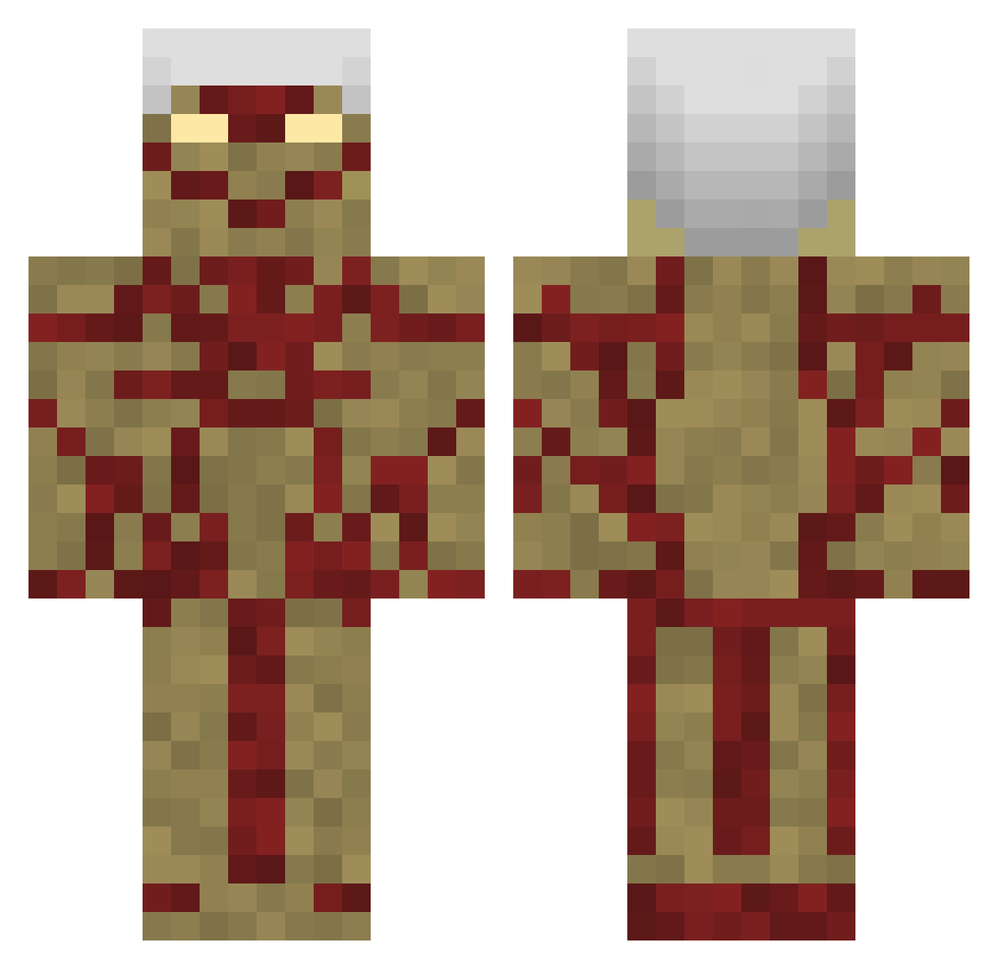 MoistTongue Minecraft skin, front and back view