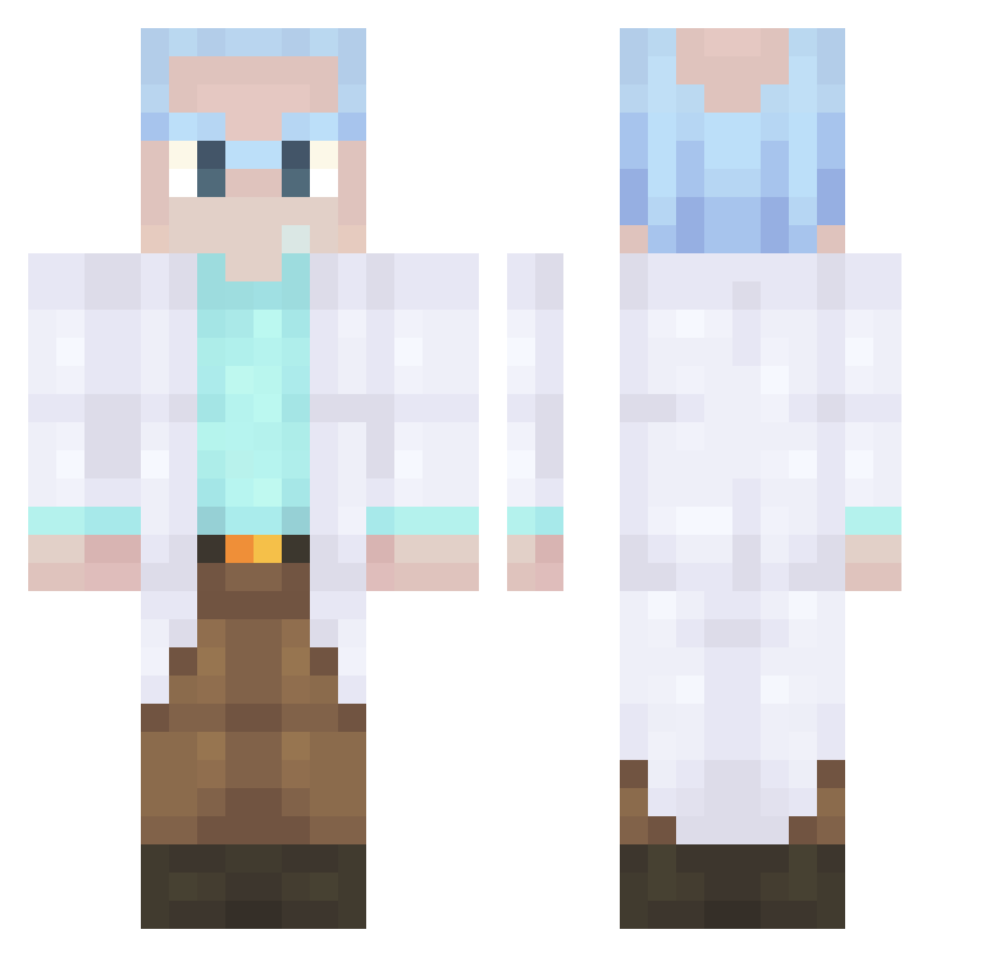 mthwphoto Minecraft skin, front and back view