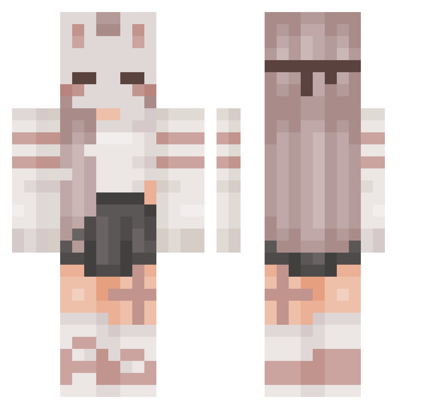 xSakura1995 Minecraft skin, front and back view