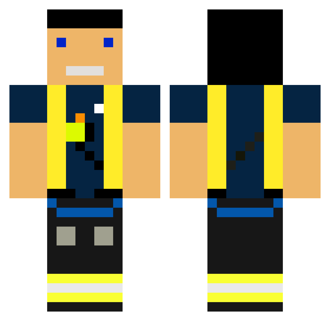 Fire_Emt911 Minecraft skin, front and back view