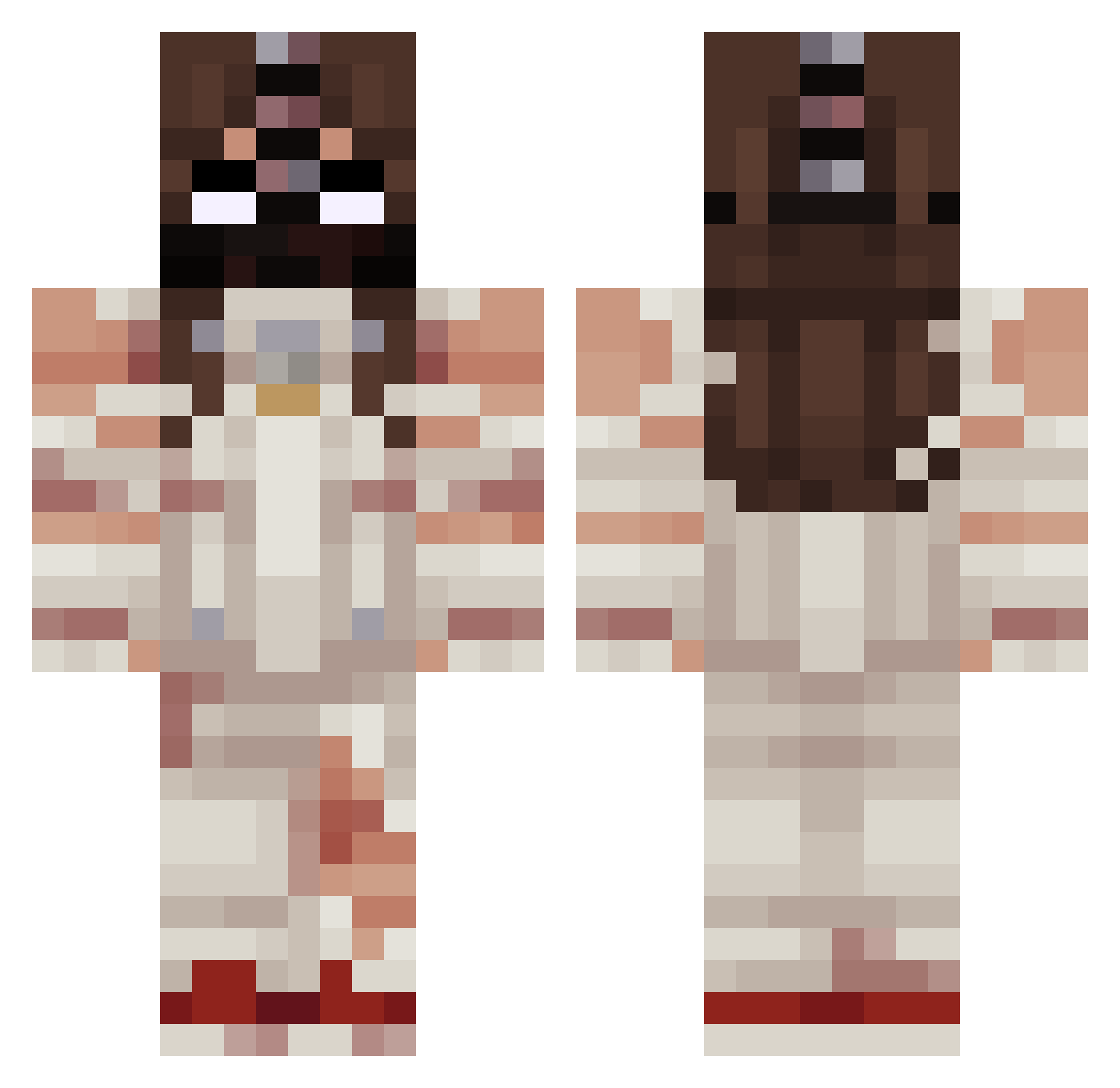 Vitinh0ff Minecraft skin, front and back view