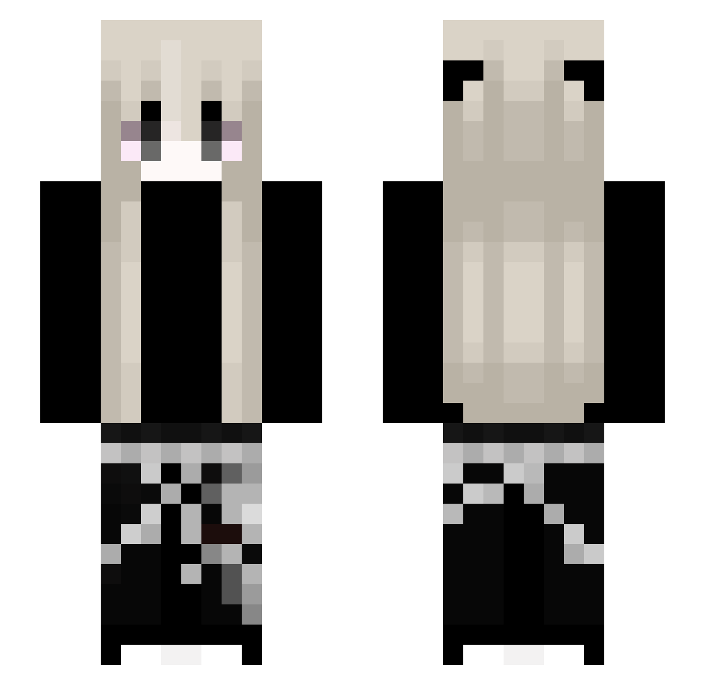 svyka Minecraft skin, front and back view