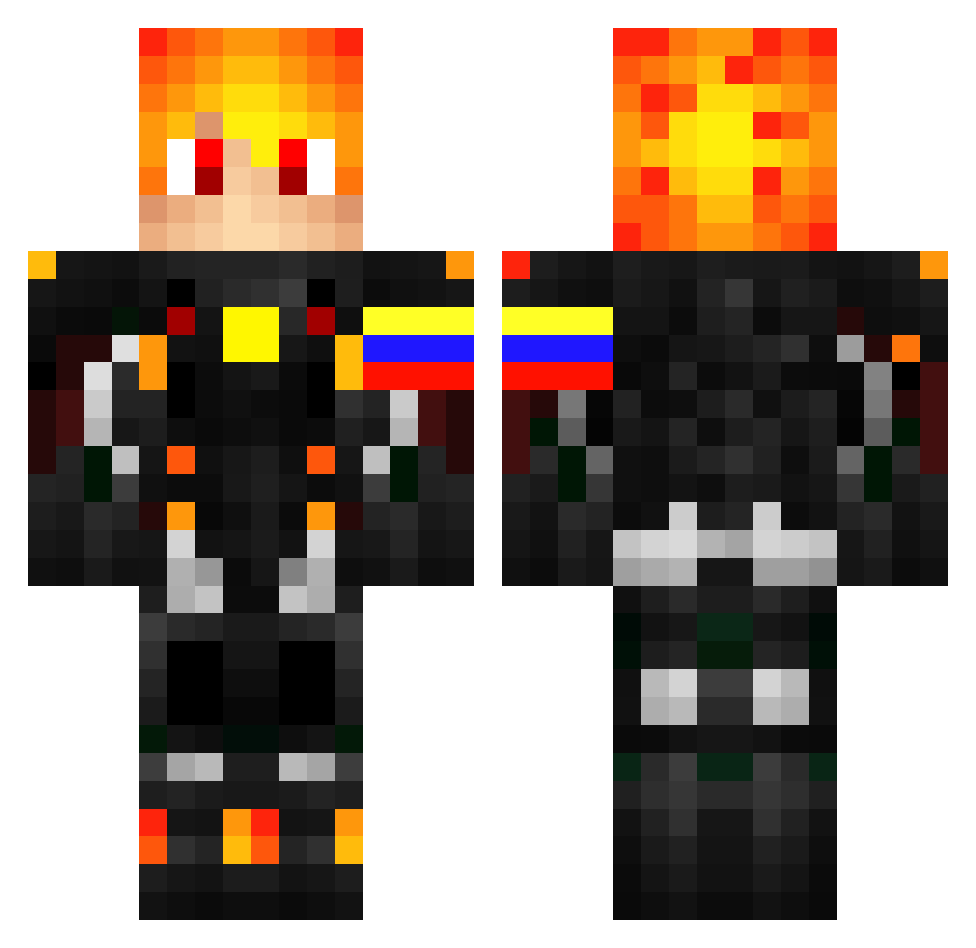 JUANDDA999 Minecraft skin, front and back view