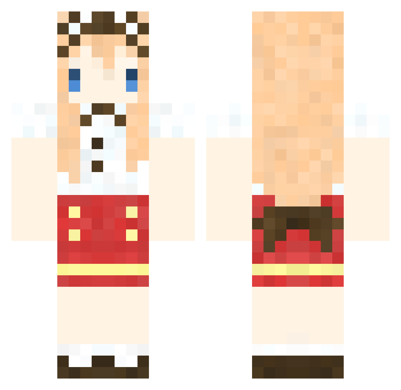 Goody Minecraft skin, front and back view