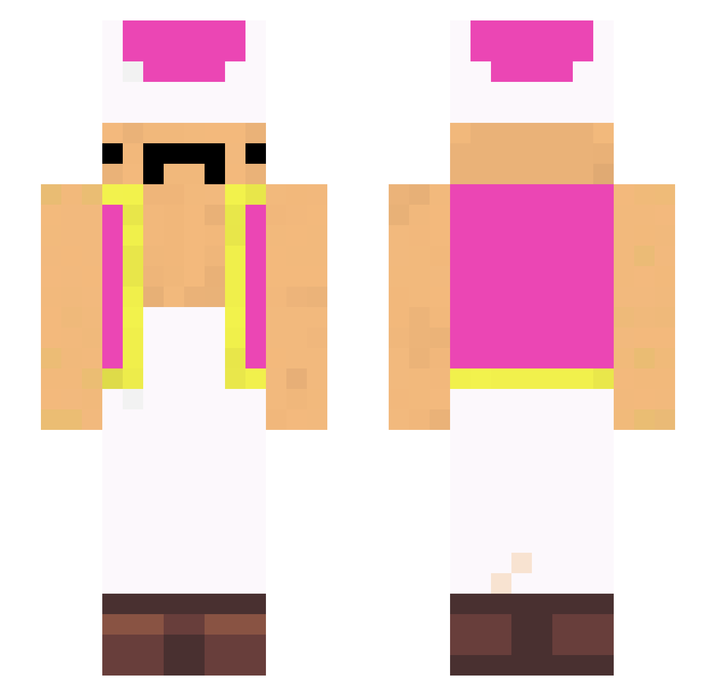 ChungChu Minecraft skin, front and back view