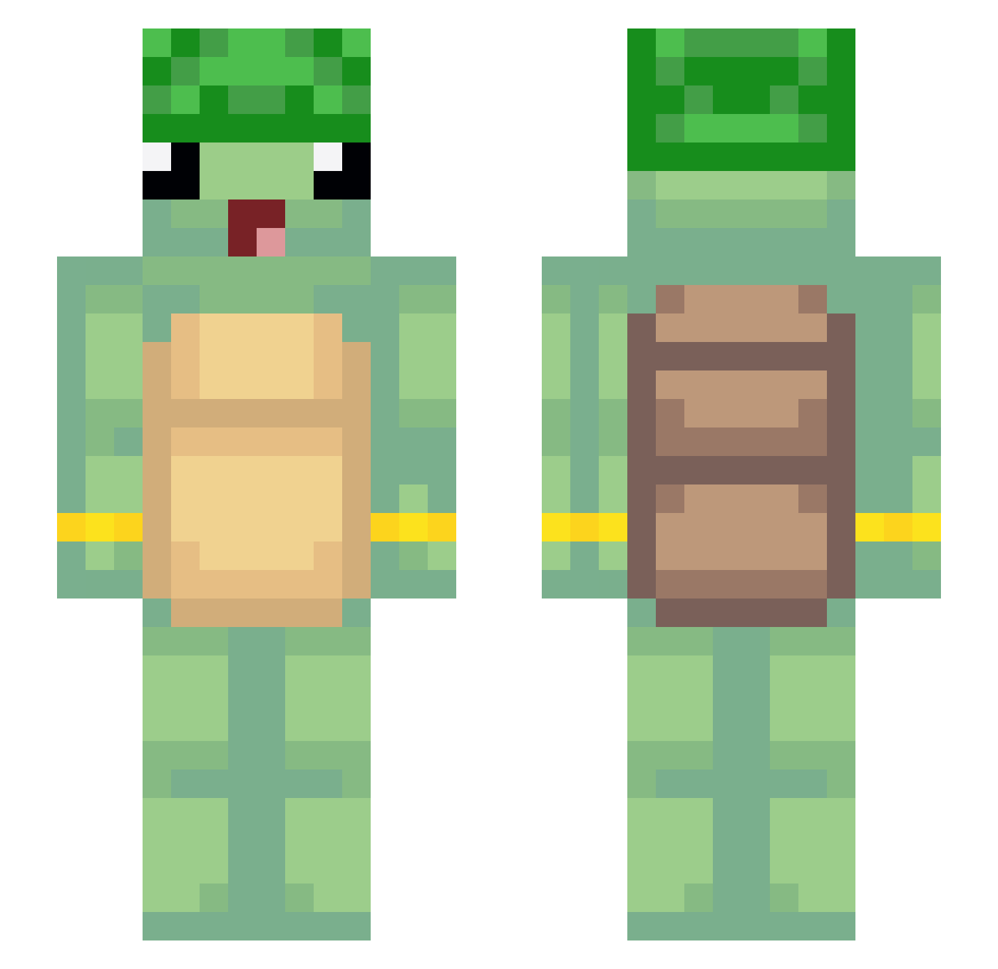 MC_Coder Minecraft skin, front and back view
