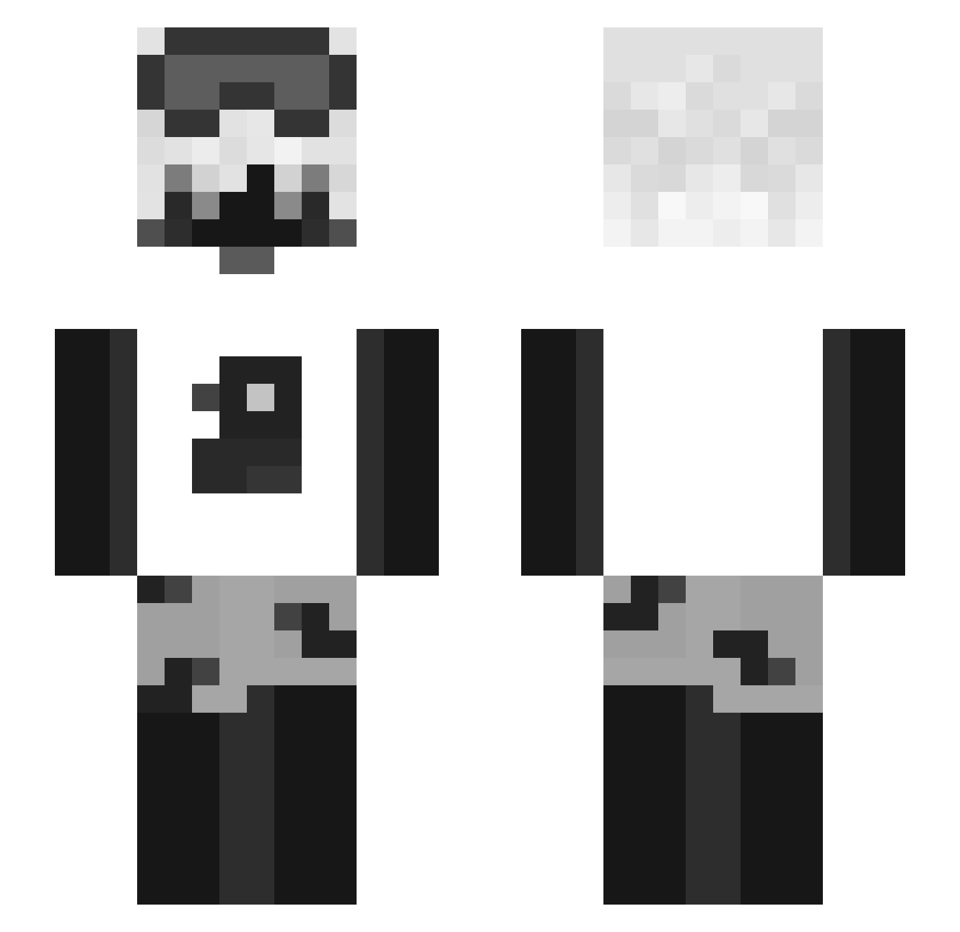 arthur1464 Minecraft skin, front and back view