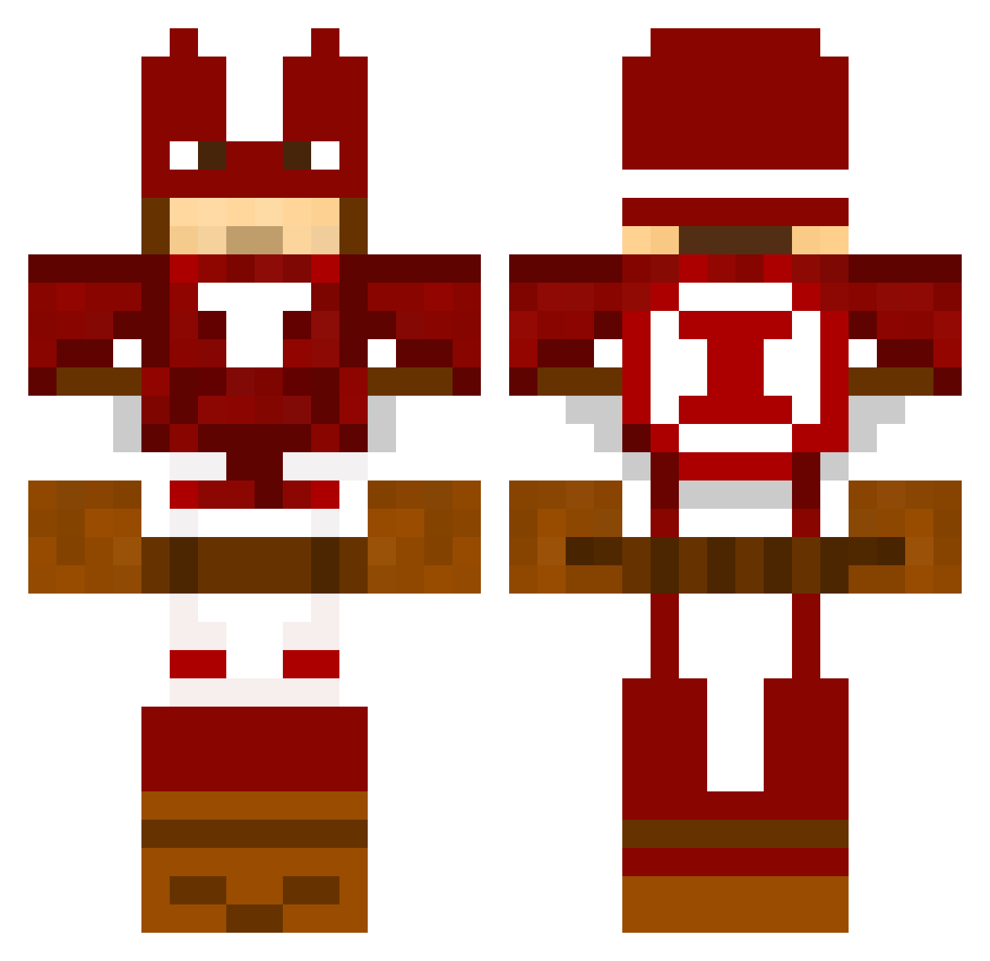 yoerlan Minecraft skin, front and back view