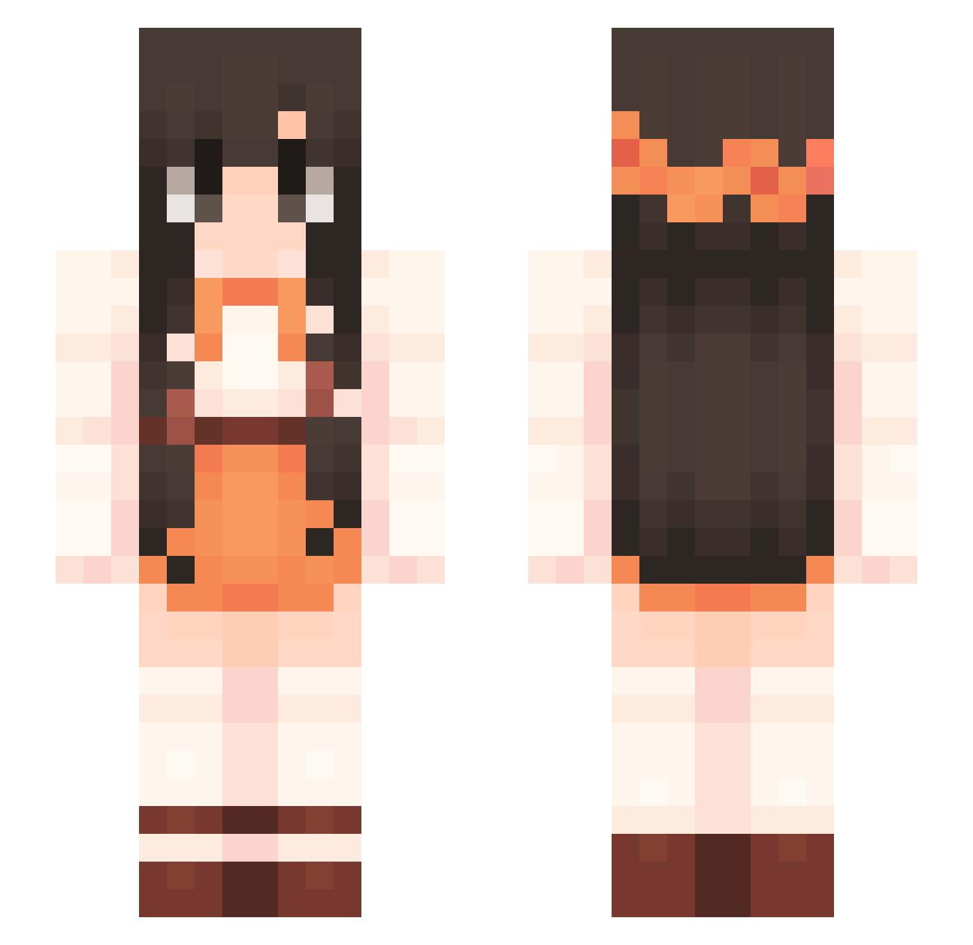 dakotahhhh Minecraft skin, front and back view