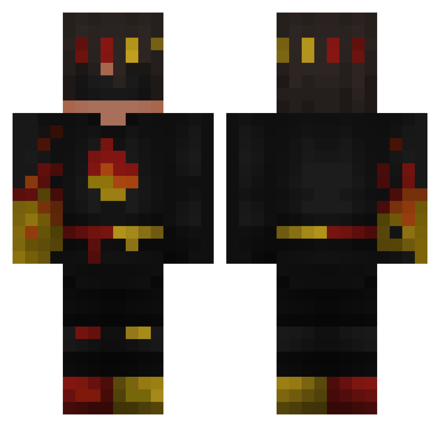Le_ShArKy Minecraft skin, front and back view