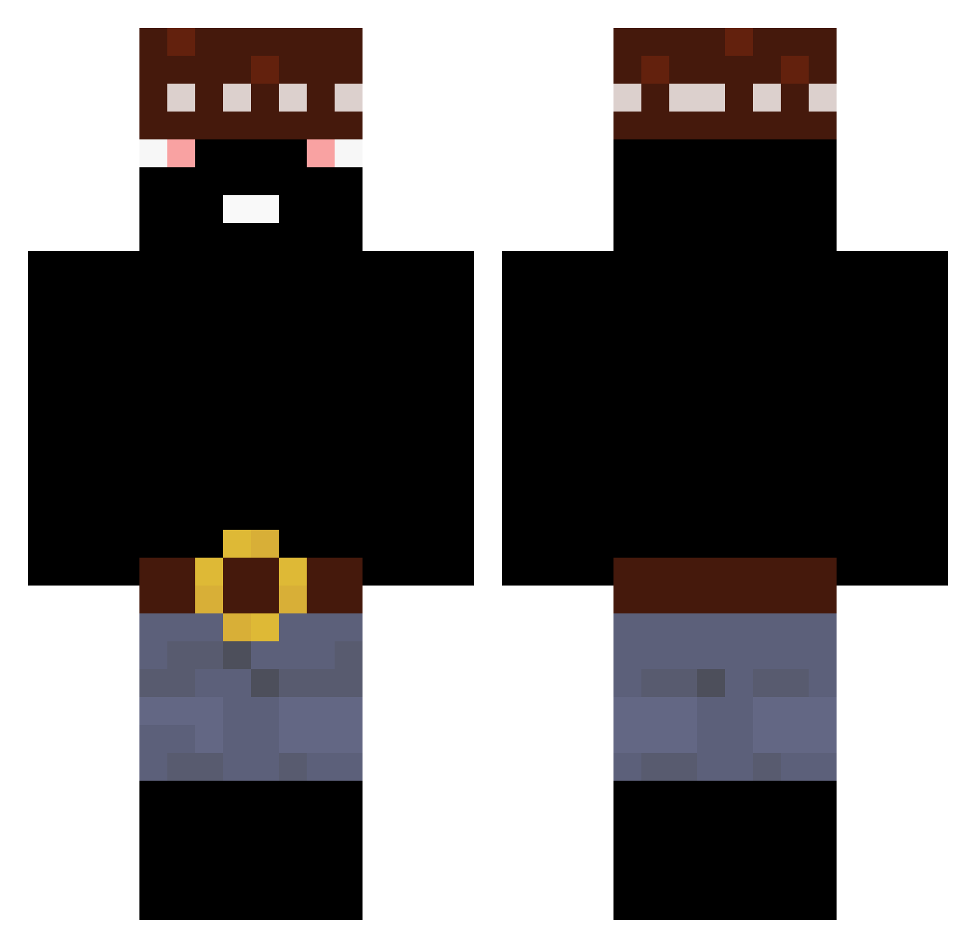 Julio64 Minecraft skin, front and back view