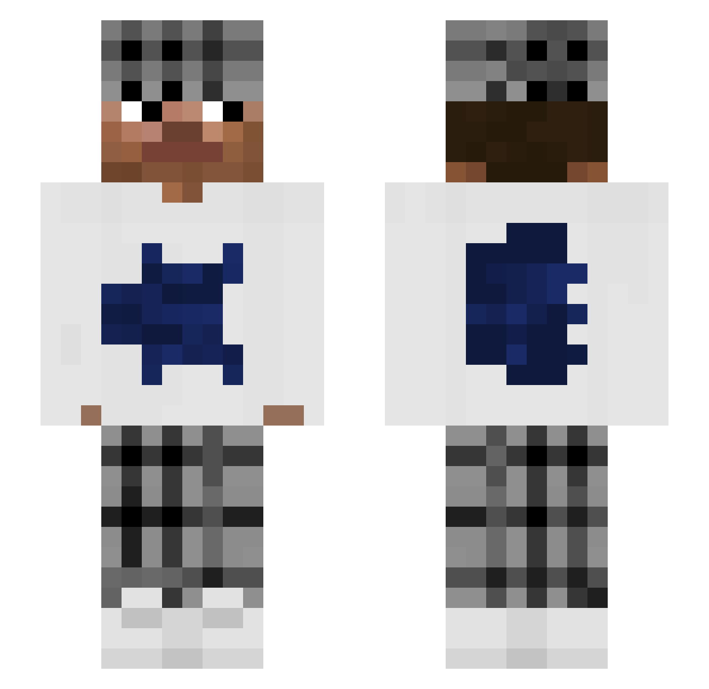 numels Minecraft skin, front and back view
