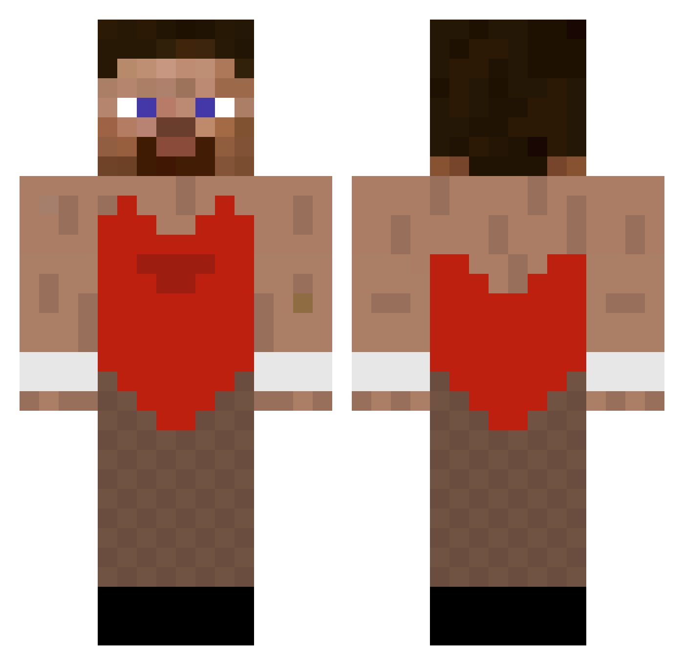 Vendetta_xD Minecraft skin, front and back view