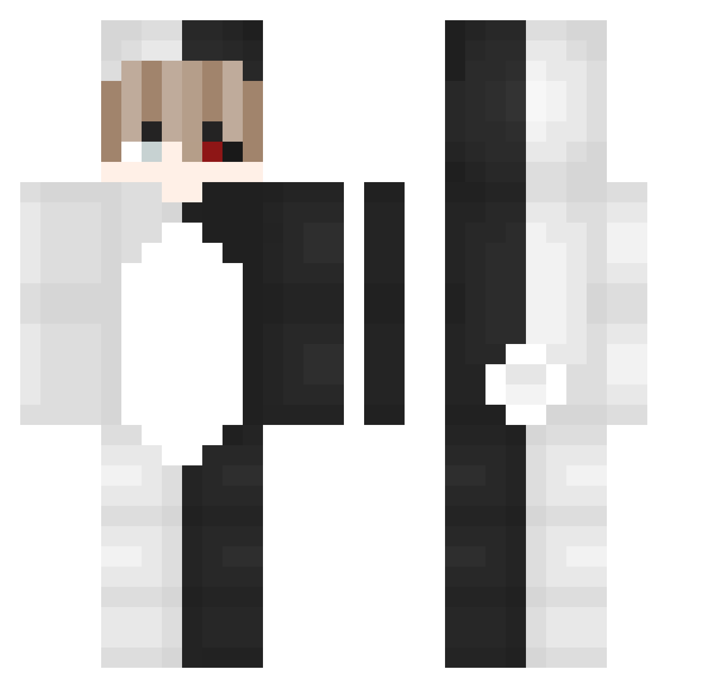 Umgenannt Minecraft skin, front and back view
