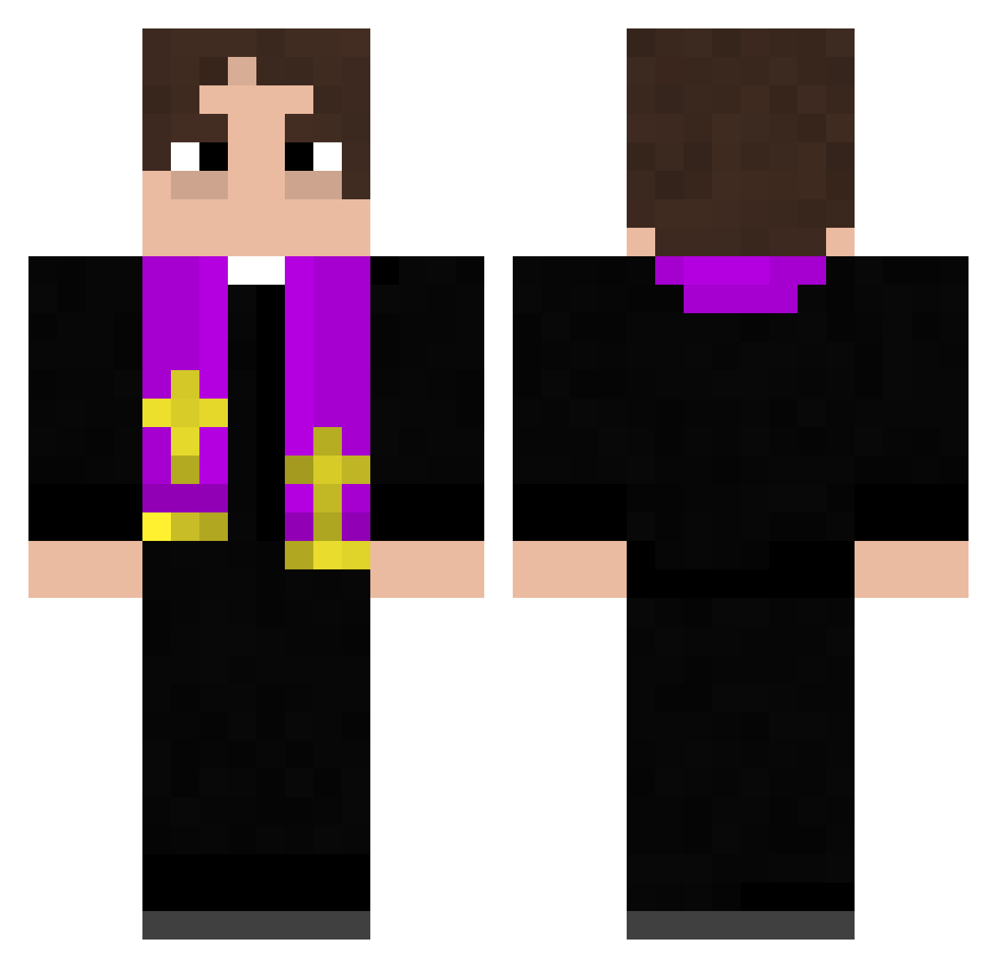 WaldemarKomoda Minecraft skin, front and back view