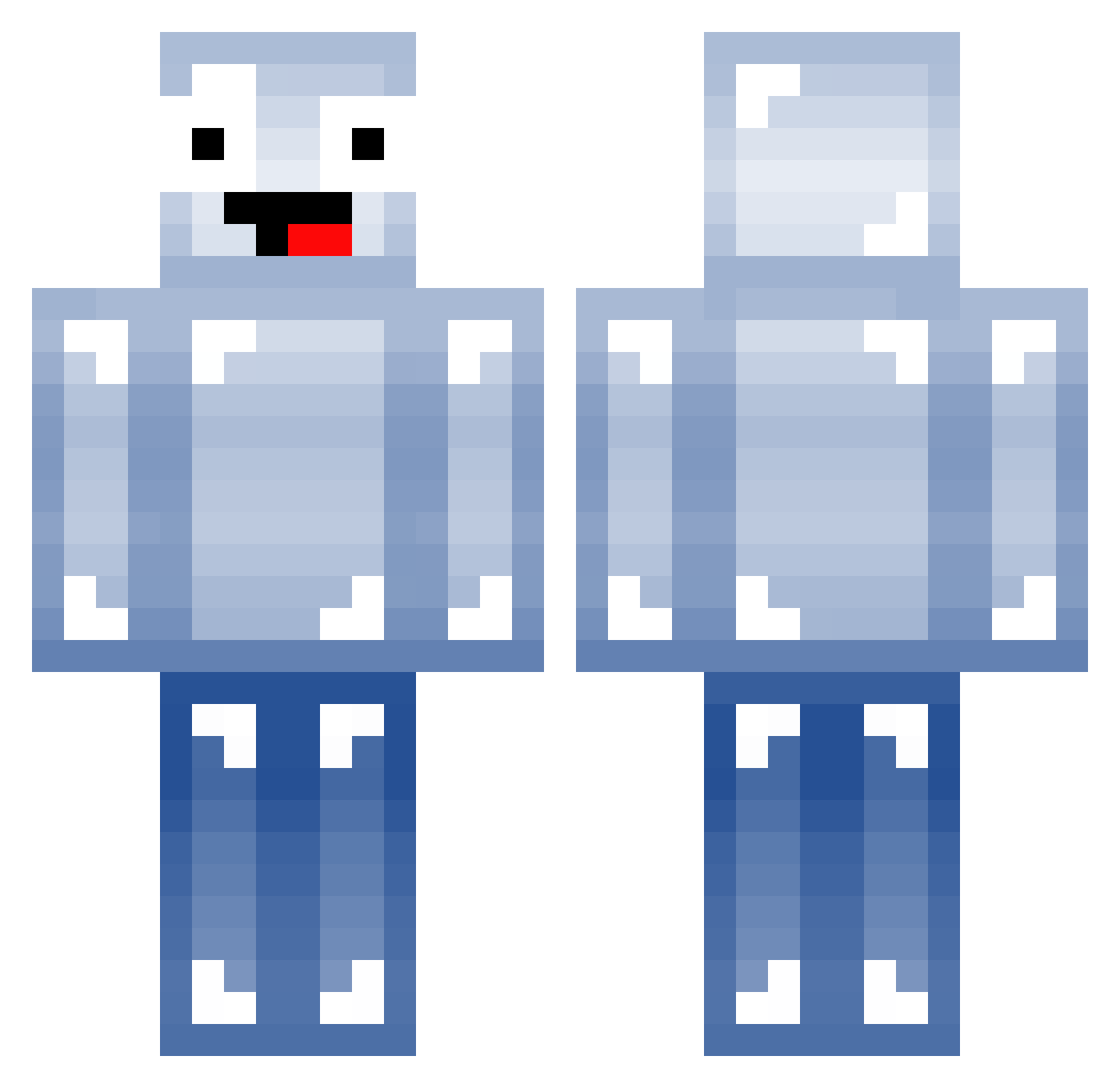 EpicToothpaste Minecraft skin, front and back view